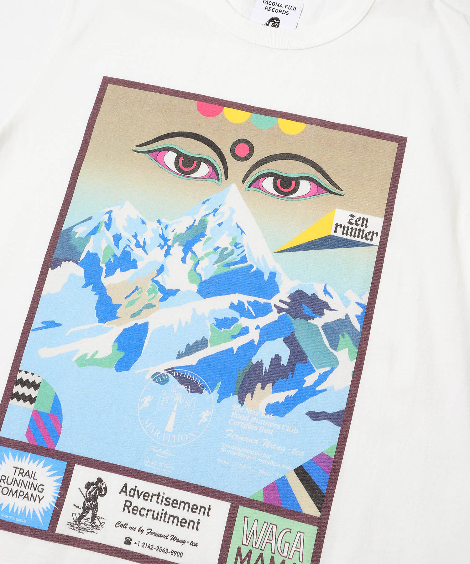 TACOMA FUJI RECORDS　Road to the Himalayan Race T-SHIRTS WHITE M