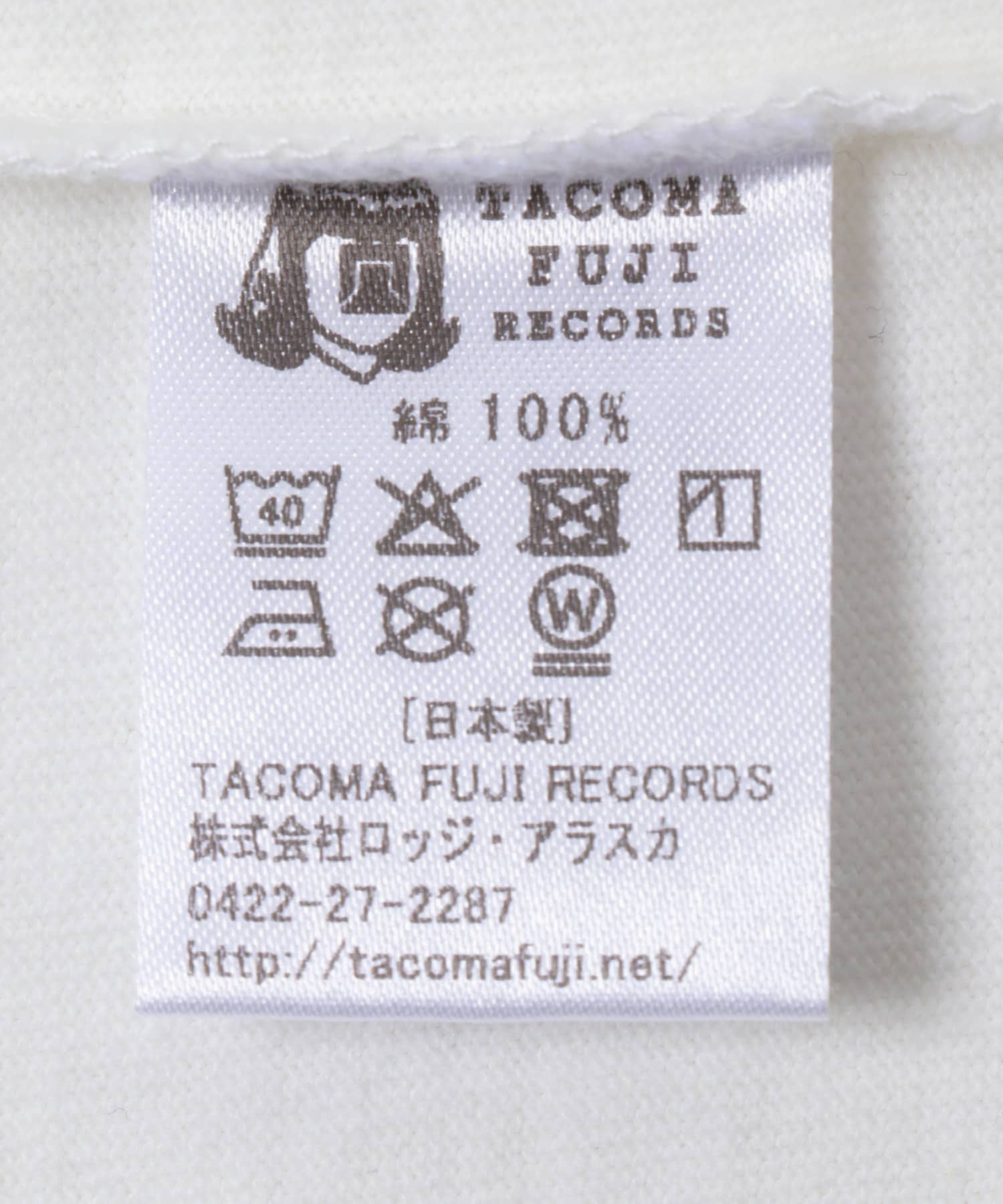 TACOMA FUJI RECORDS　TACOMA OF NOISE T-shirts WHITE M