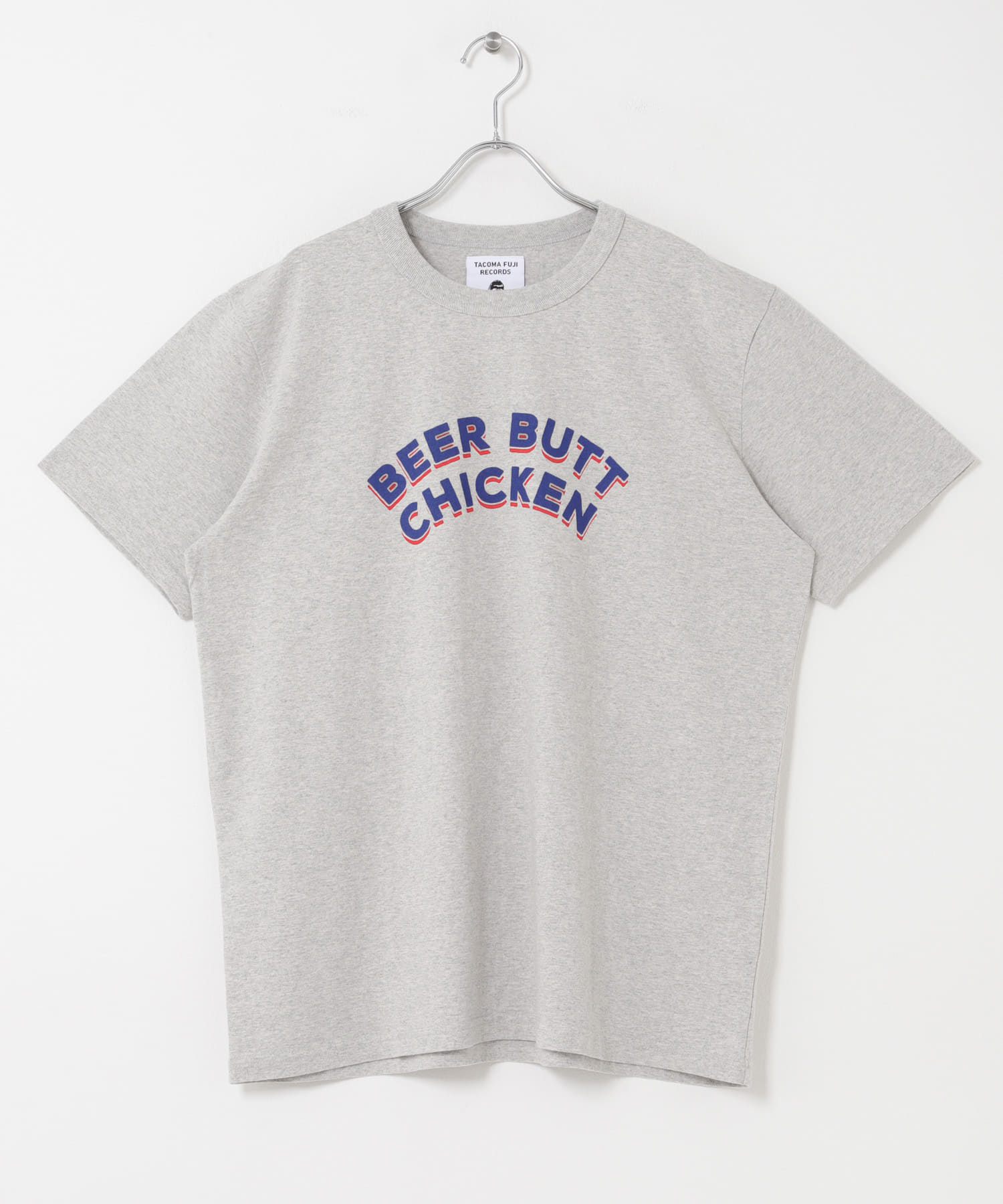 TACOMA FUJI RECORDS　BEER BUT CHICKEN T-SHIRTS OATMEAL M