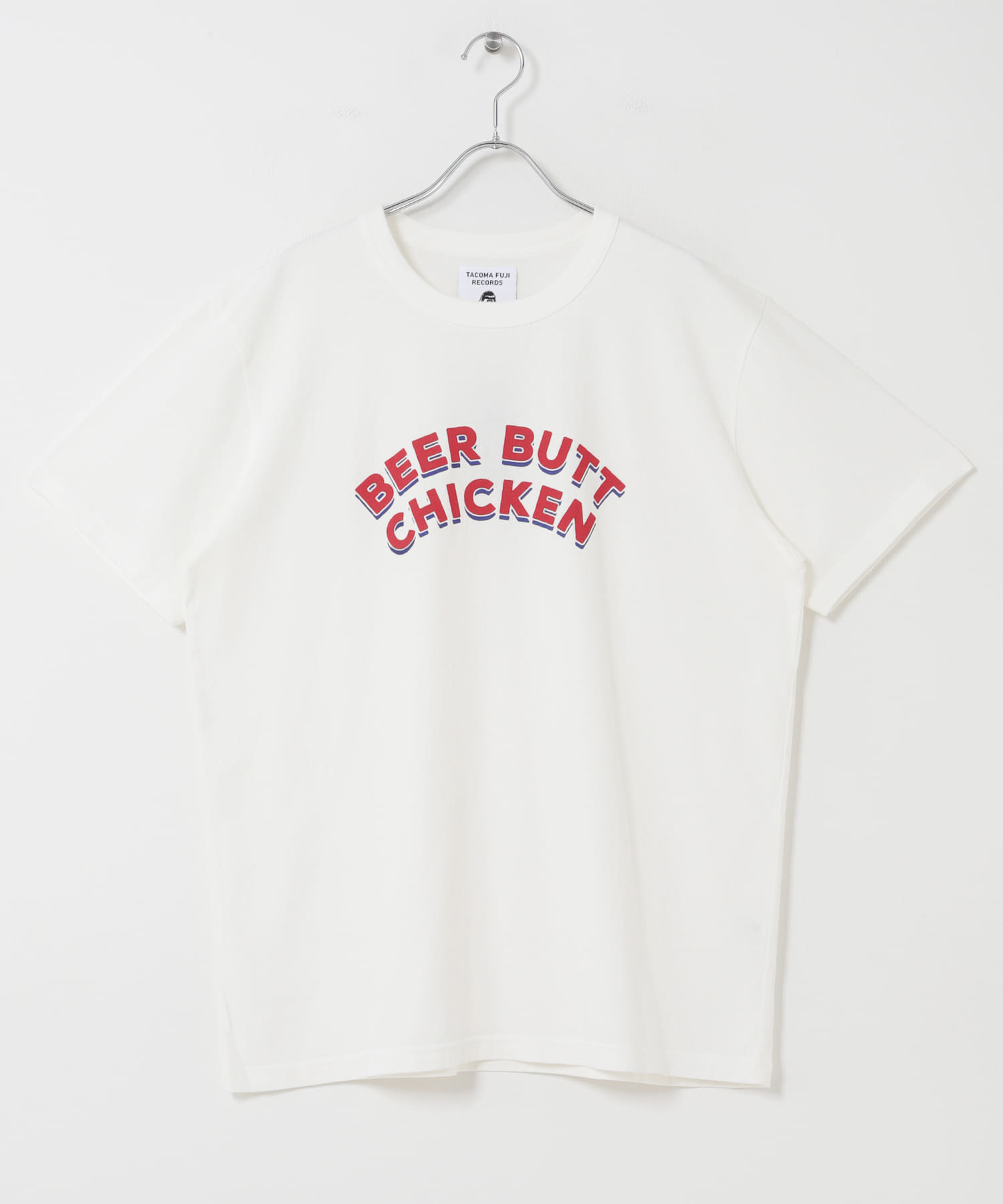 TACOMA FUJI RECORDS　BEER BUT CHICKEN T-SHIRTS WHITE M