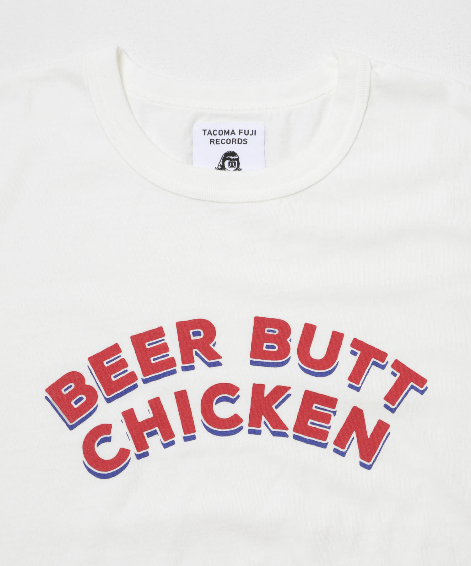 TACOMA FUJI RECORDS　BEER BUT CHICKEN T-SHIRTS WHITE M
