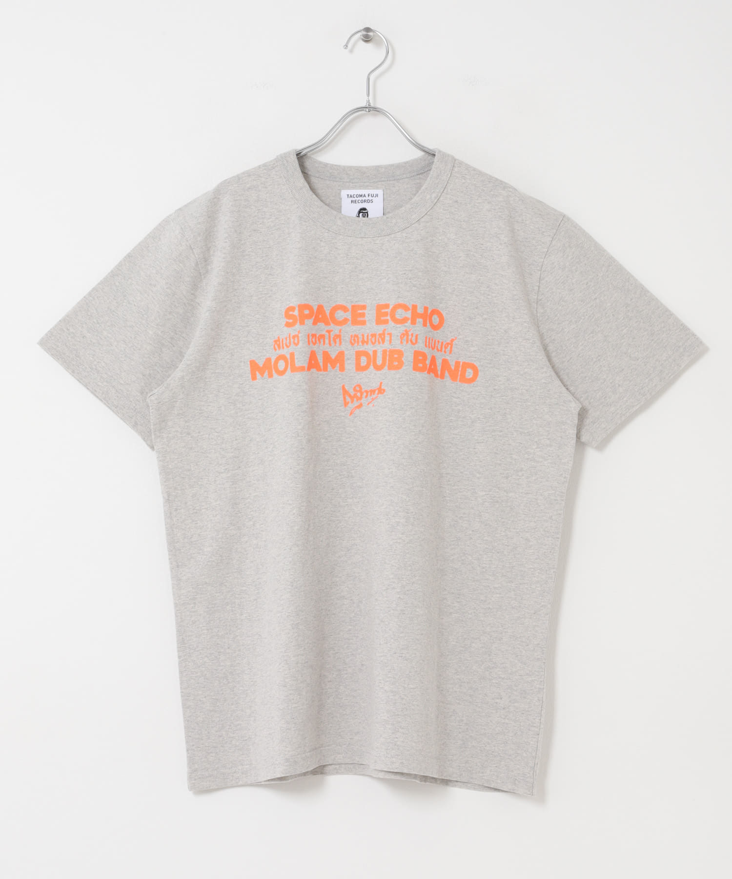 TACOMA FUJI RECORDS SPACE ECHO MOLAM DUB BAND T-SHIRTS(M ICE GRAY