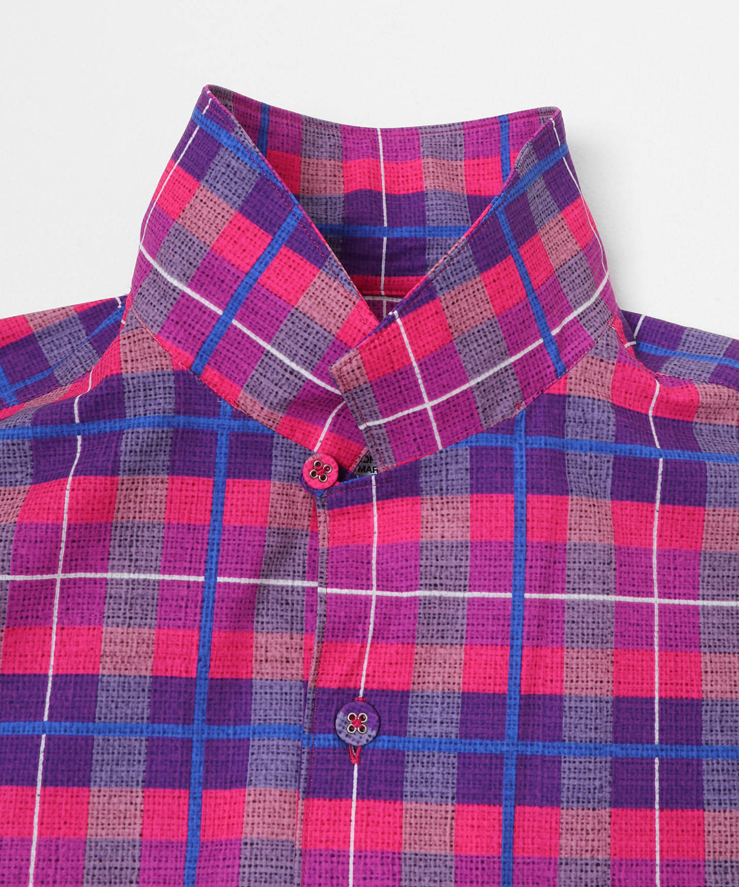 White Mountaineering　MADRAS CHECK OC SHIRTS PINK 2