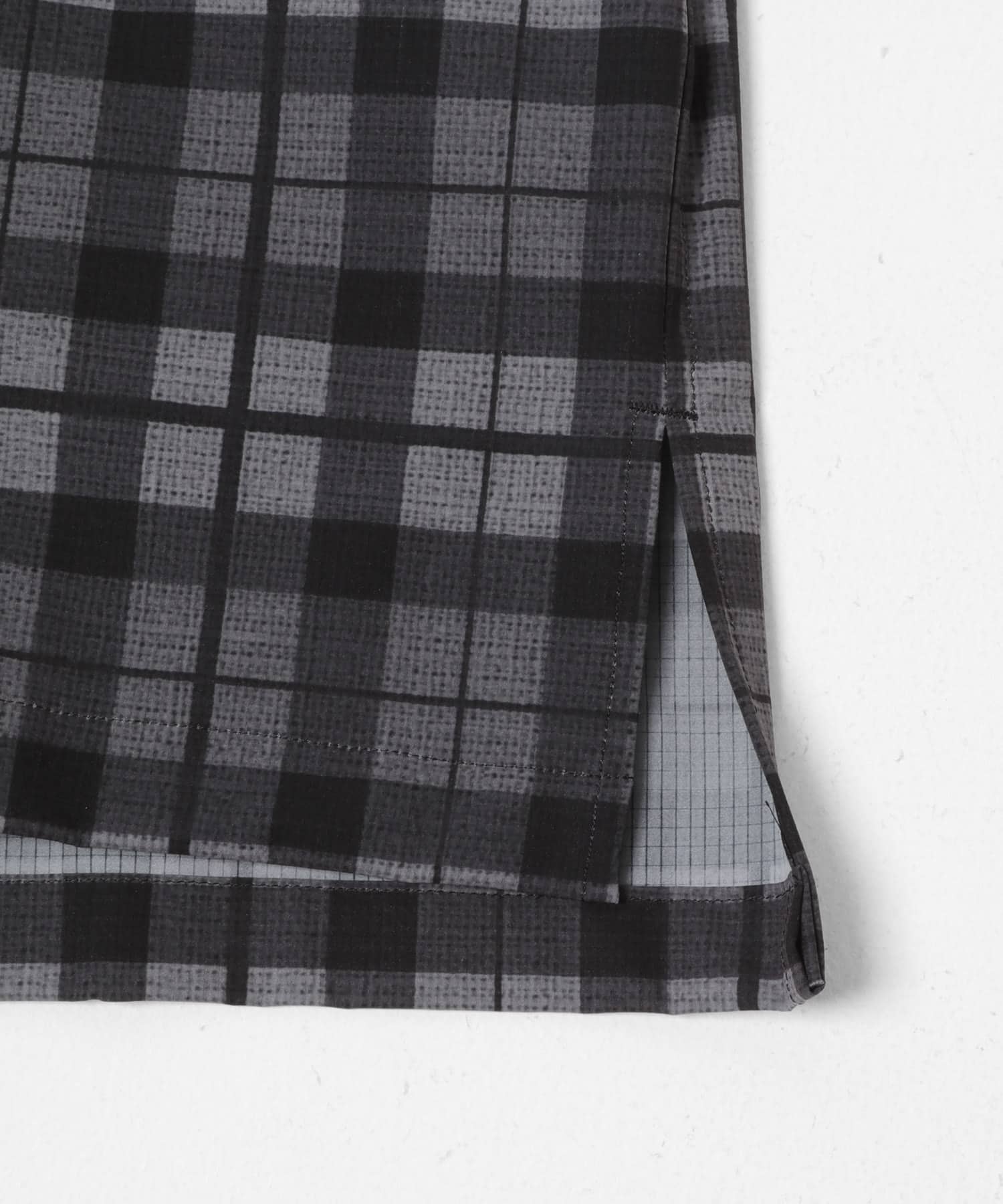 White Mountaineering　MADRAS CHECK OC SHIRTS BLACK 2