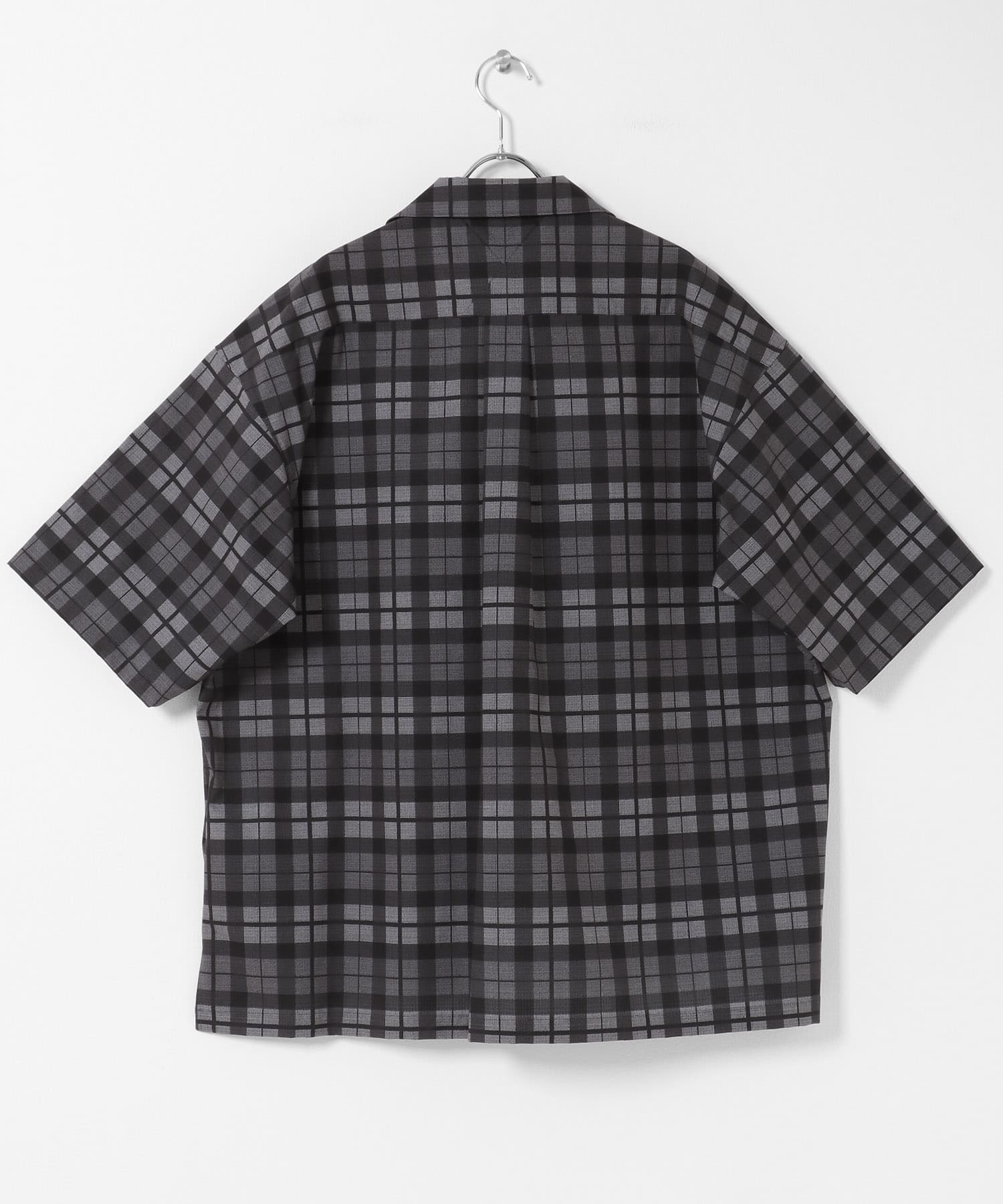 White Mountaineering　MADRAS CHECK OC SHIRTS BLACK 2