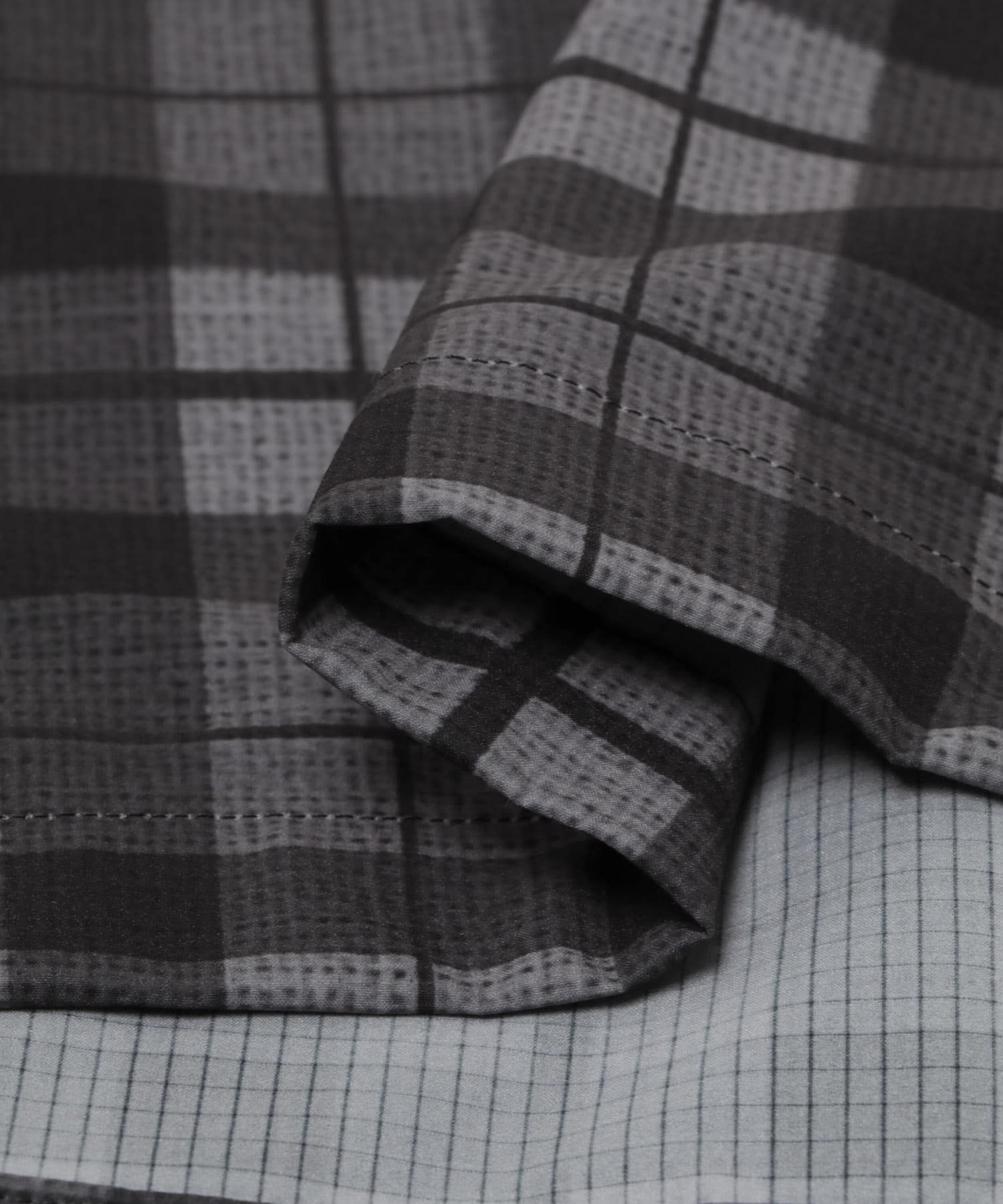 White Mountaineering　MADRAS CHECK OC SHIRTS BLACK 2