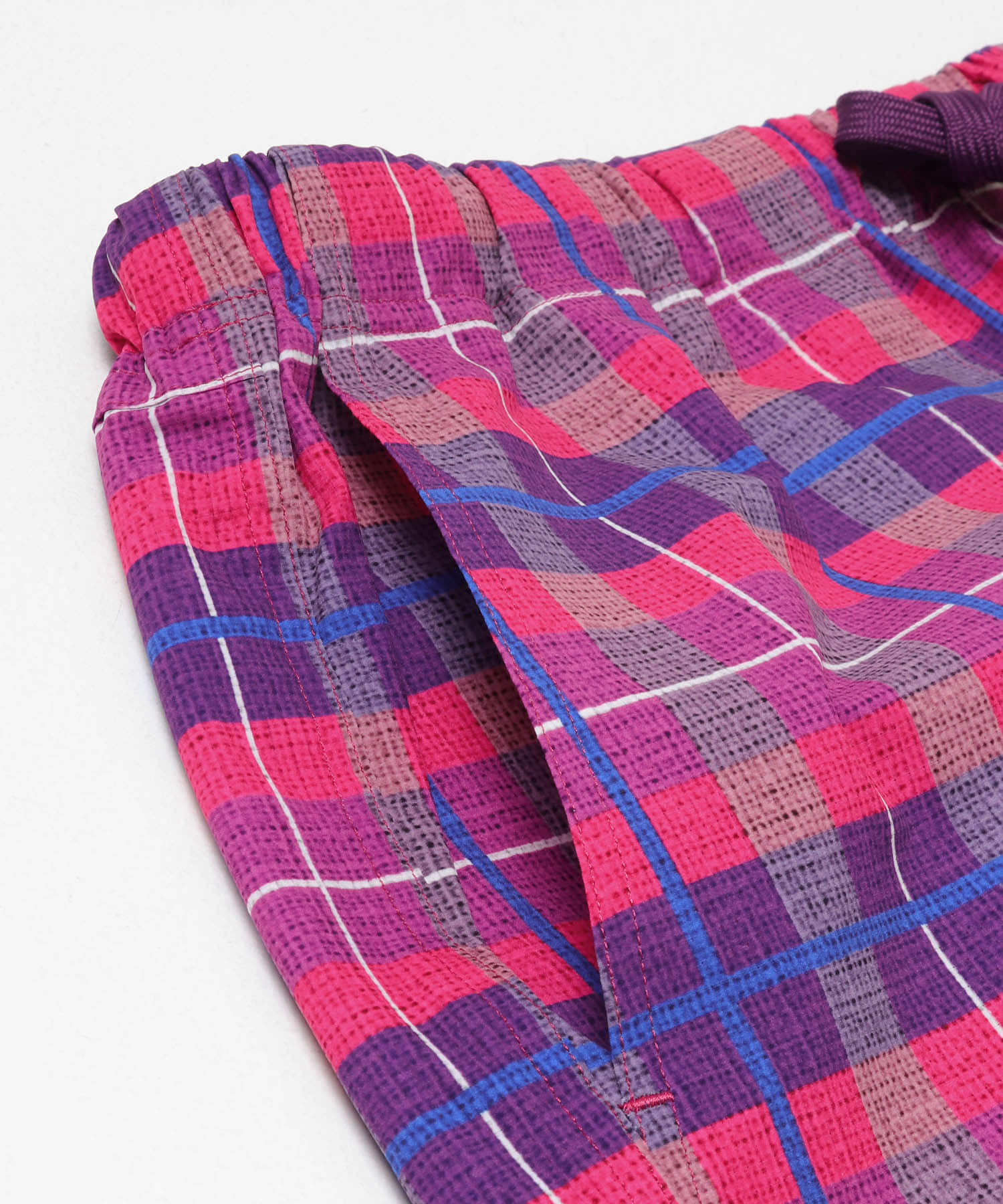 White Mountaineering　MADRAS CHECK SHORT PANTS PINK 2
