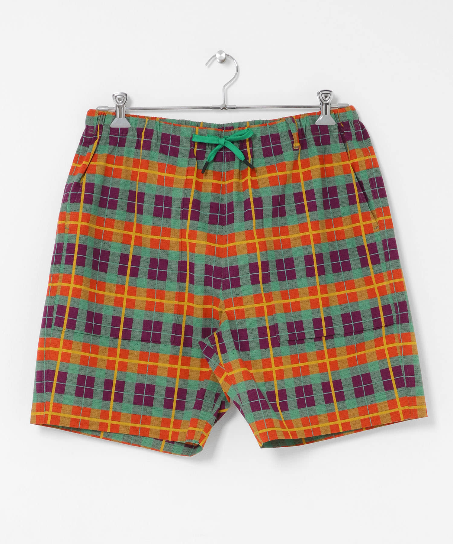 White Mountaineering MADRAS CHECK SHORT PANTS(2 BLACK): ボトム