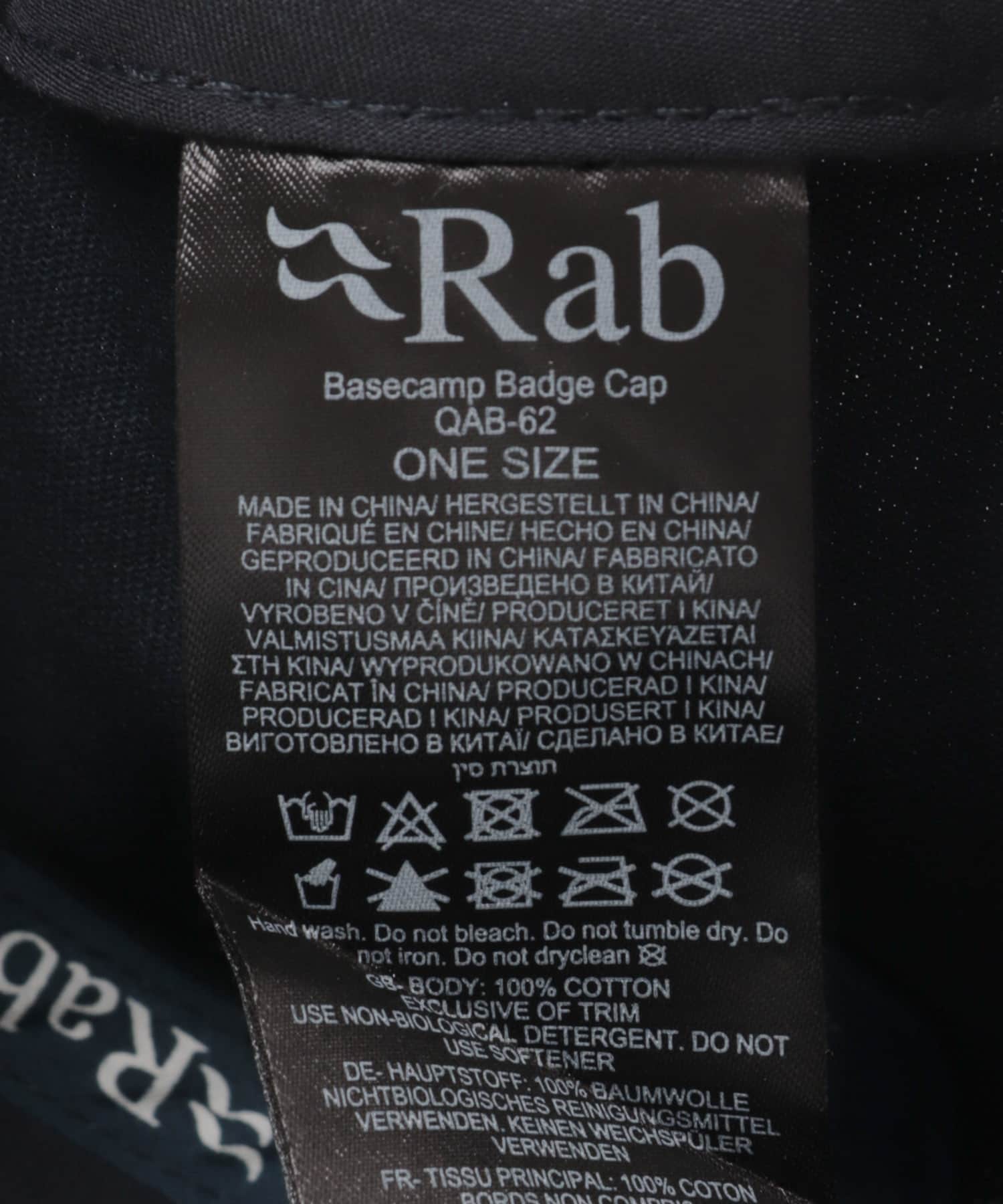 Rab　BASECAMP BADGE CAP EBONY One