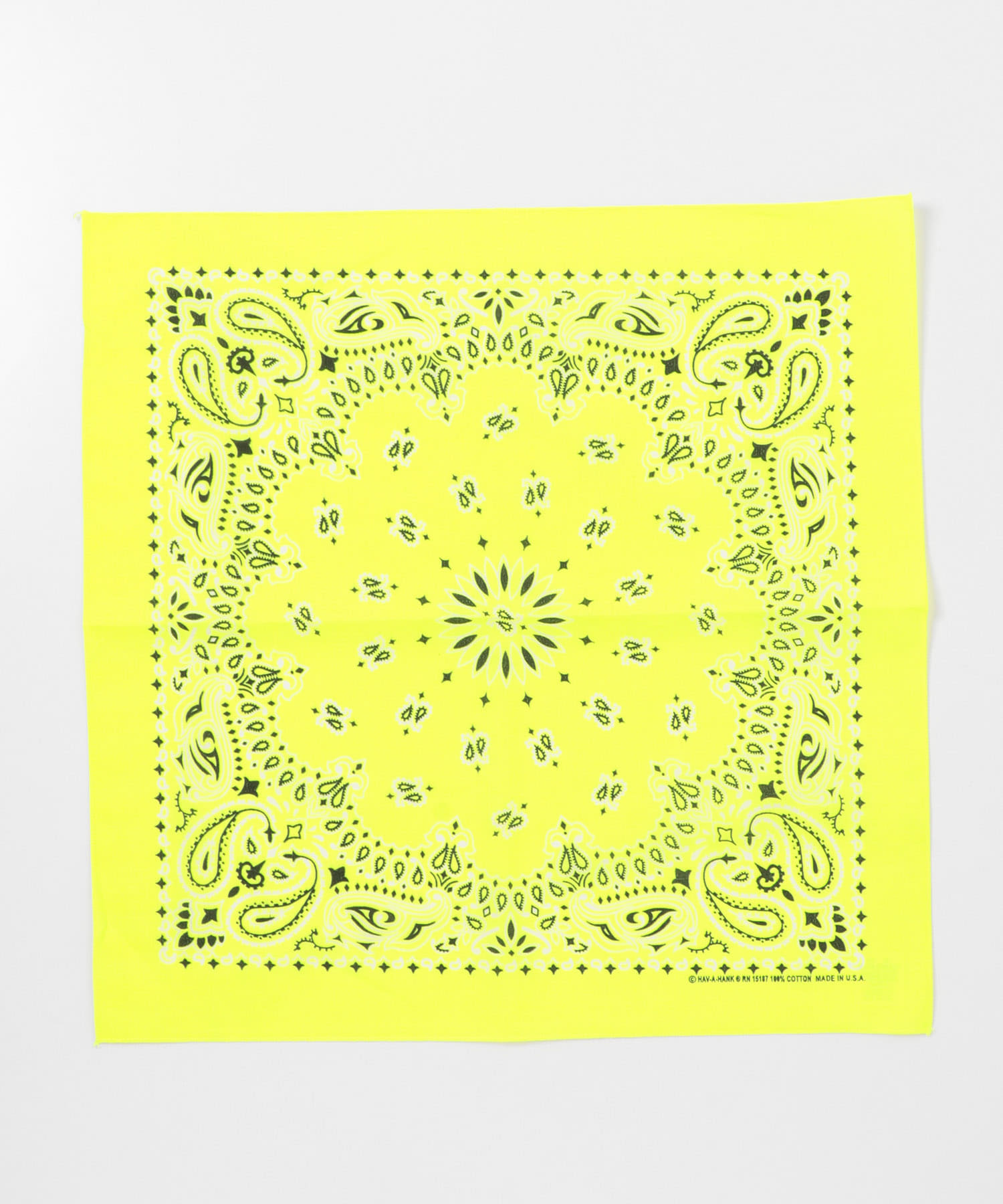 THE BANDANA CO NEON PAISLEY BANDANA(One NEON GREEN): ファッション