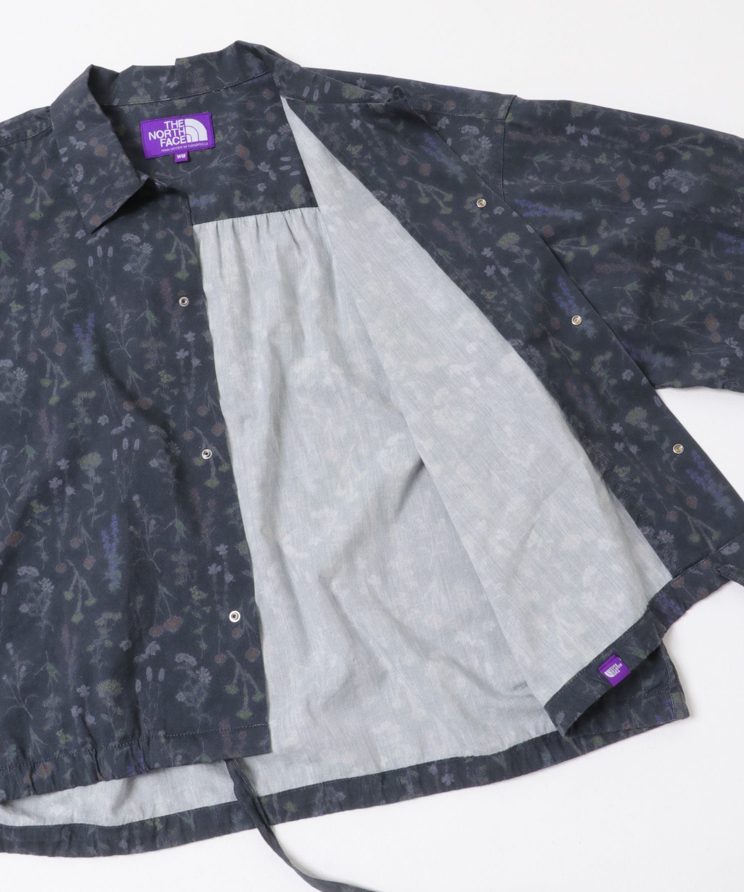 THE NORTH FACE PURPLE LABEL Flower Printed Cropped Shirts(S DARK