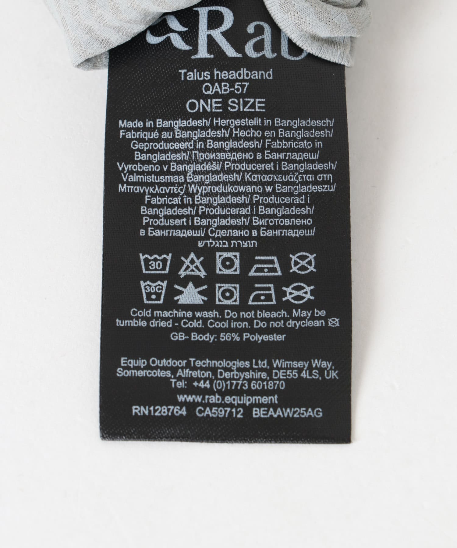 Rab　TALUS HEADBAND LIGHT ZINC One