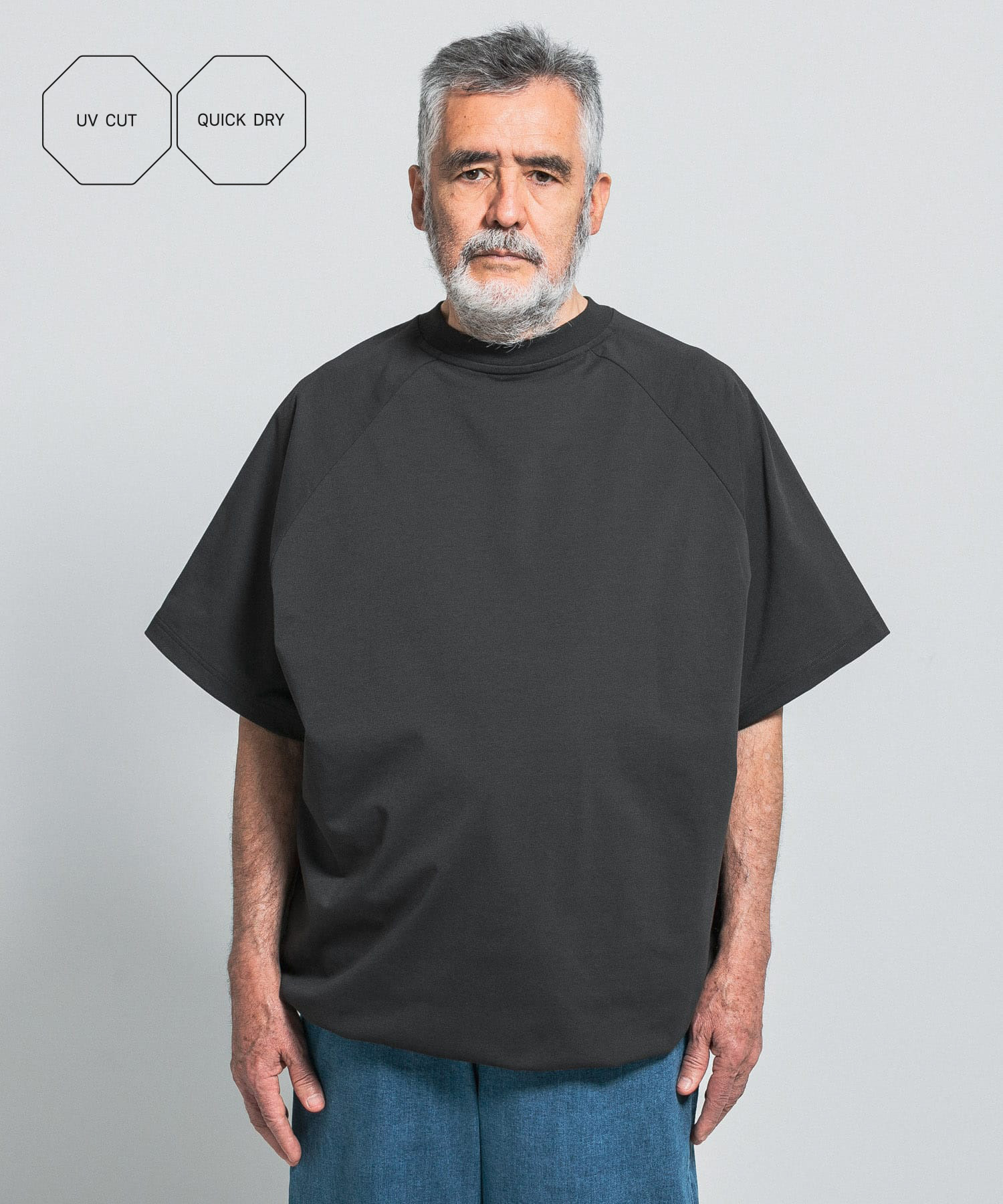 『吸水速乾/防シワ/UVカット』DRY OUT Super Wide T-SHIRTS