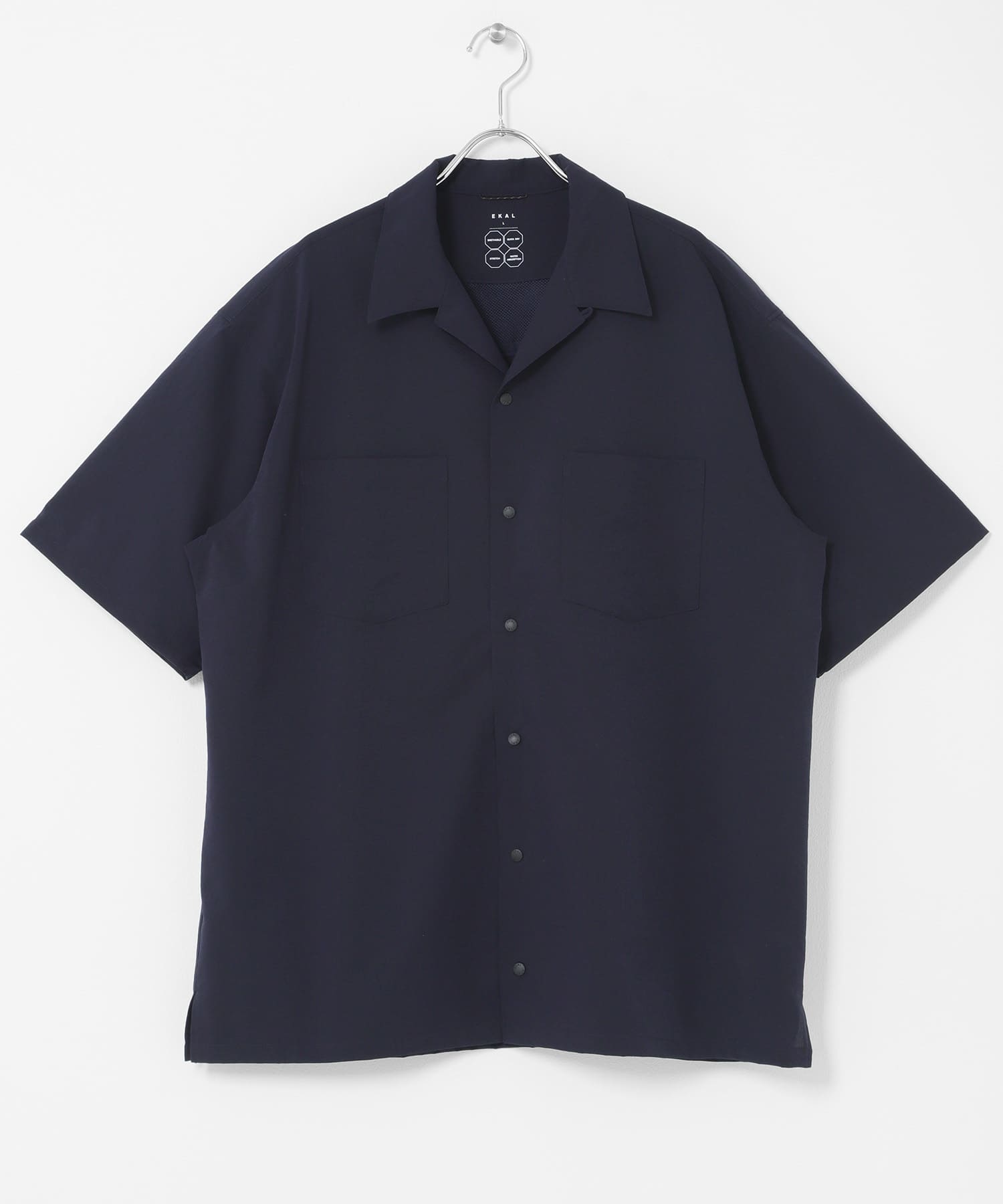 『吸水速乾/通気性/軽量』DOT AIR SHORT-SLEEVE SHIRTS ネイビー M