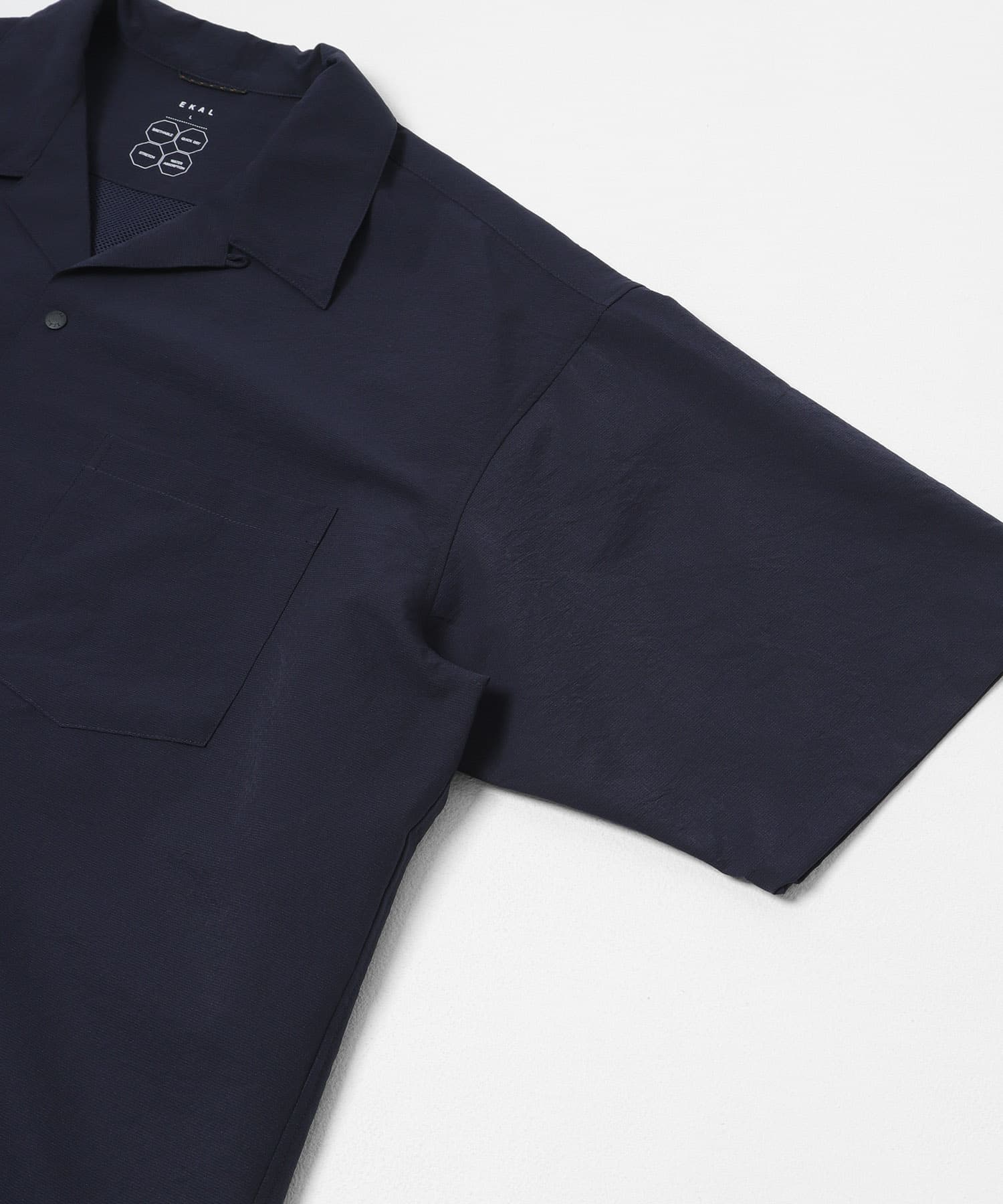 『吸水速乾/通気性/軽量』DOT AIR SHORT-SLEEVE SHIRTS ネイビー M
