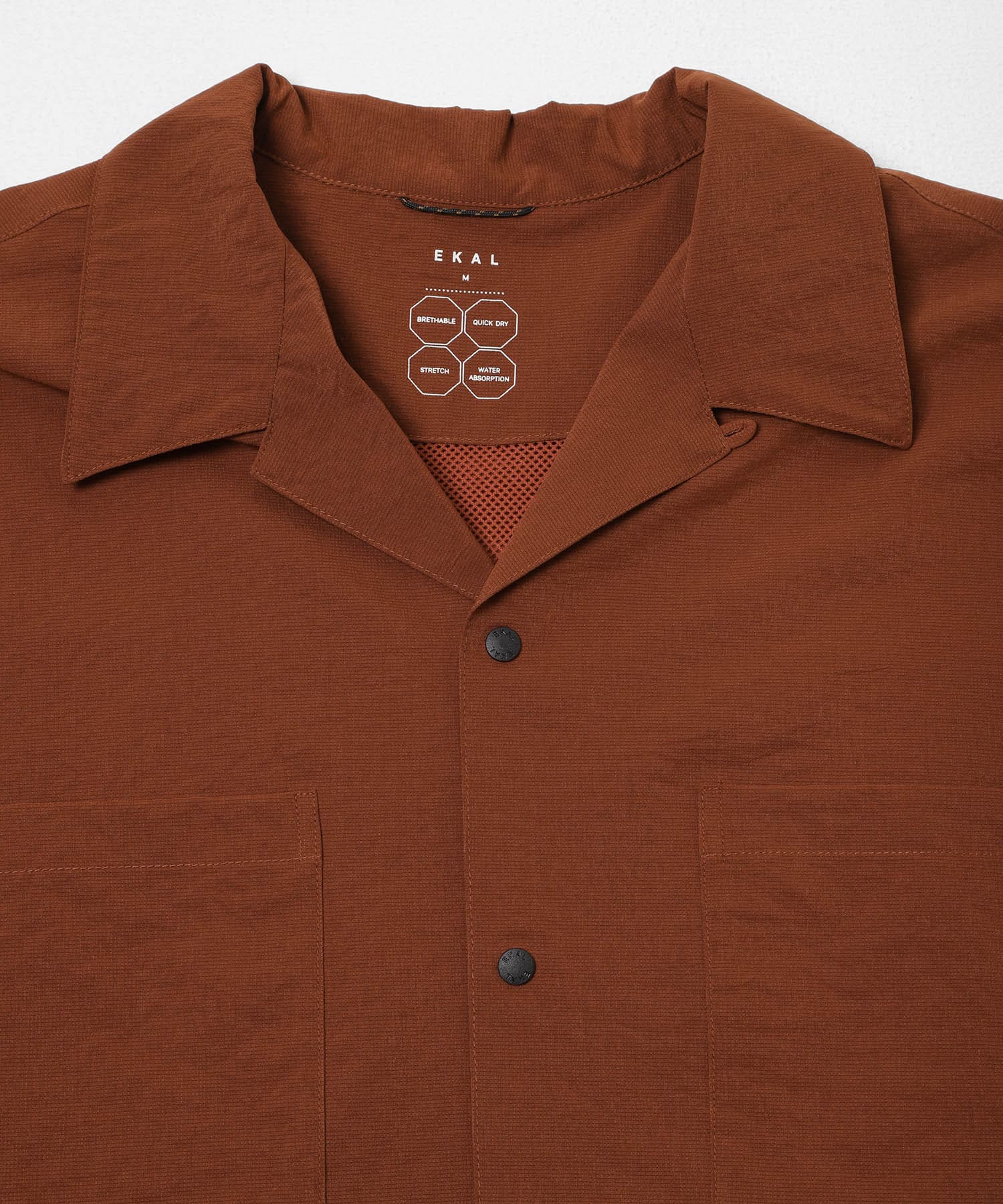 『吸水速乾/通気性/軽量』DOT AIR SHORT-SLEEVE SHIRTS ブリック M