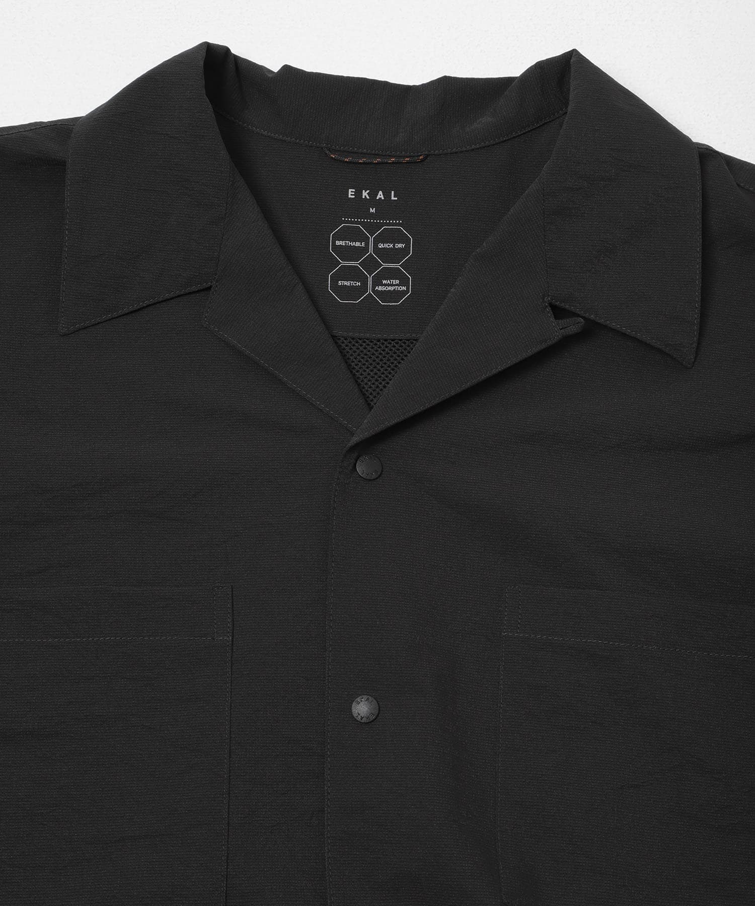 『吸水速乾/通気性/軽量』DOT AIR SHORT-SLEEVE SHIRTS ブラック M