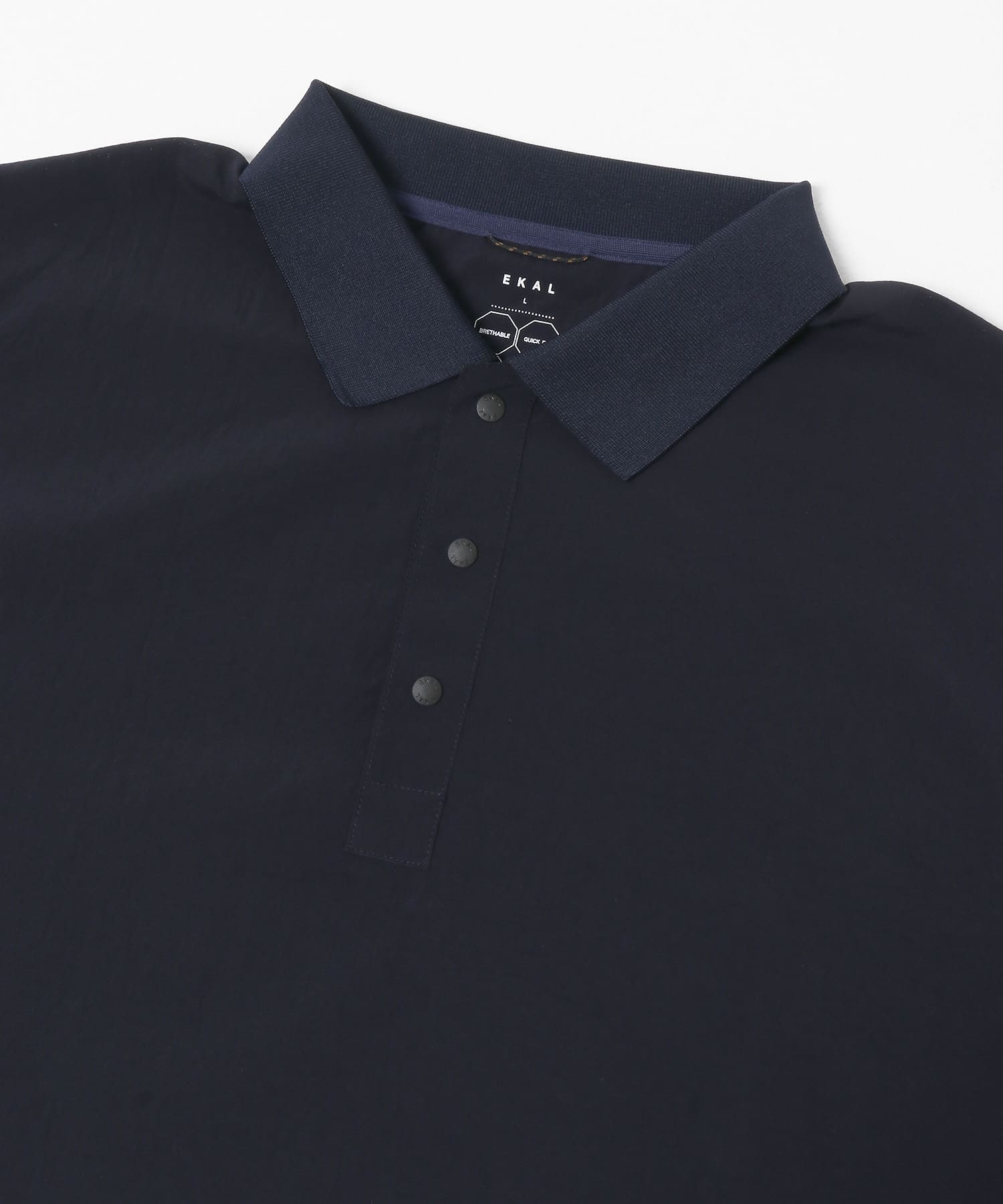 『吸水速乾/通気性/軽量』DOT AIR PULLOVER SHIRTS ネイビー M