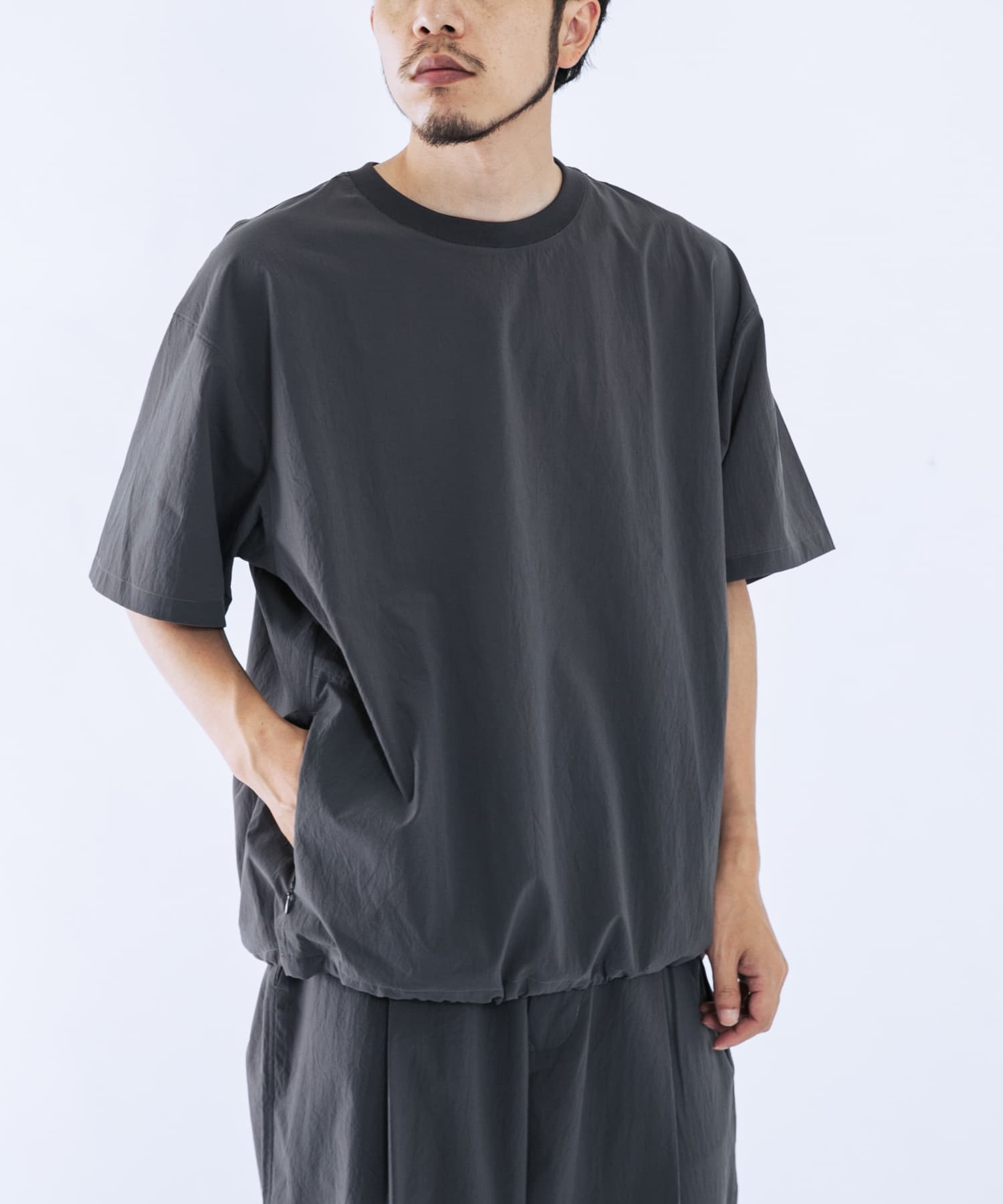 吸水速乾/通気性/軽量』DOT AIR SHORT-SLEEVE PULLOVER(M ブラック