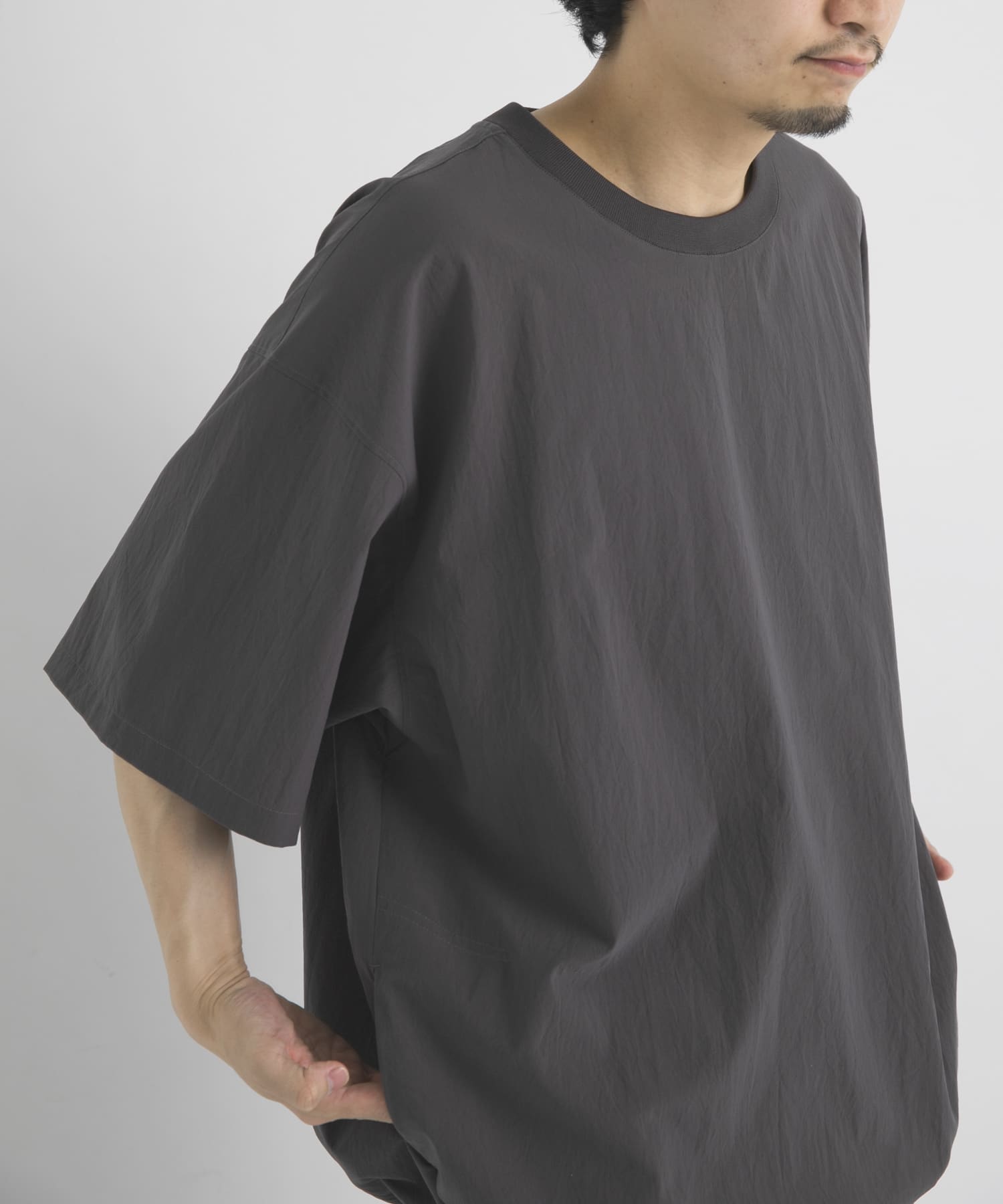 吸水速乾/通気性/軽量』DOT AIR SHORT-SLEEVE PULLOVER(M ブラック