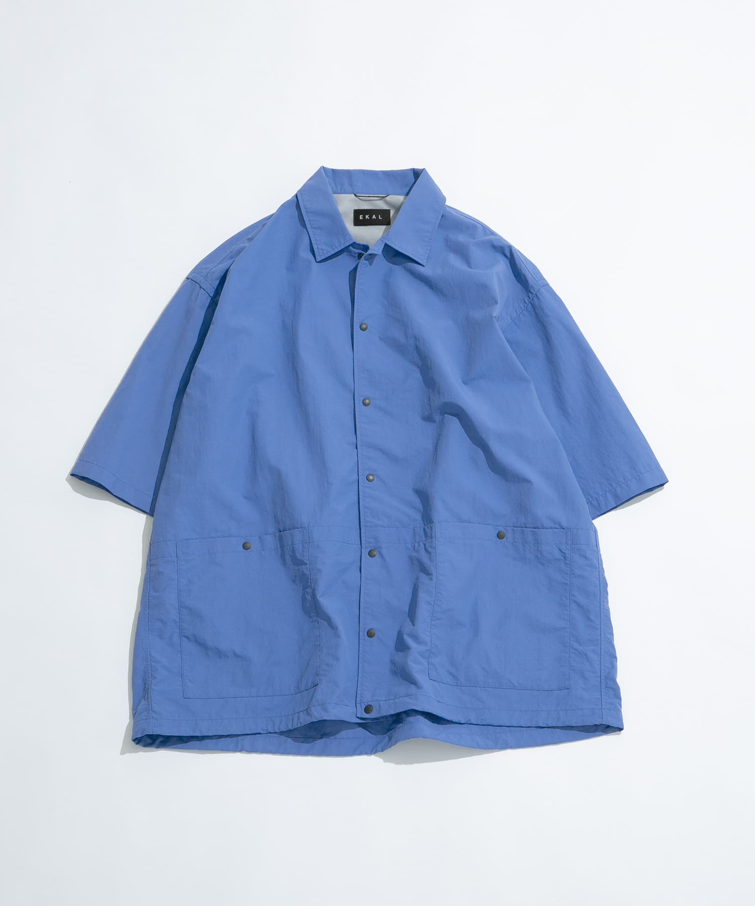 『UR TECH』ナイロンタッサーショートスリーブシャツ レイクブルー M