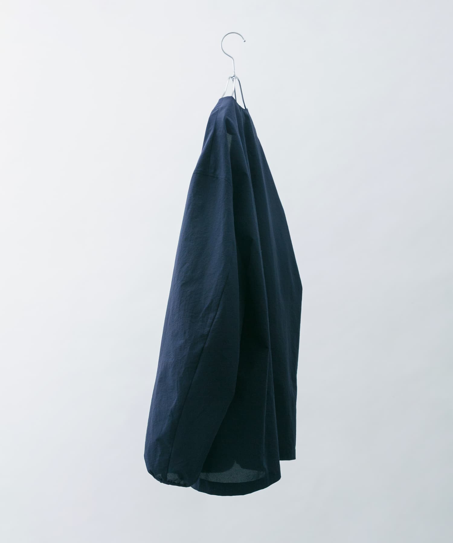 DOT AIR NO COLLOR CARDIGAN ネイビー M