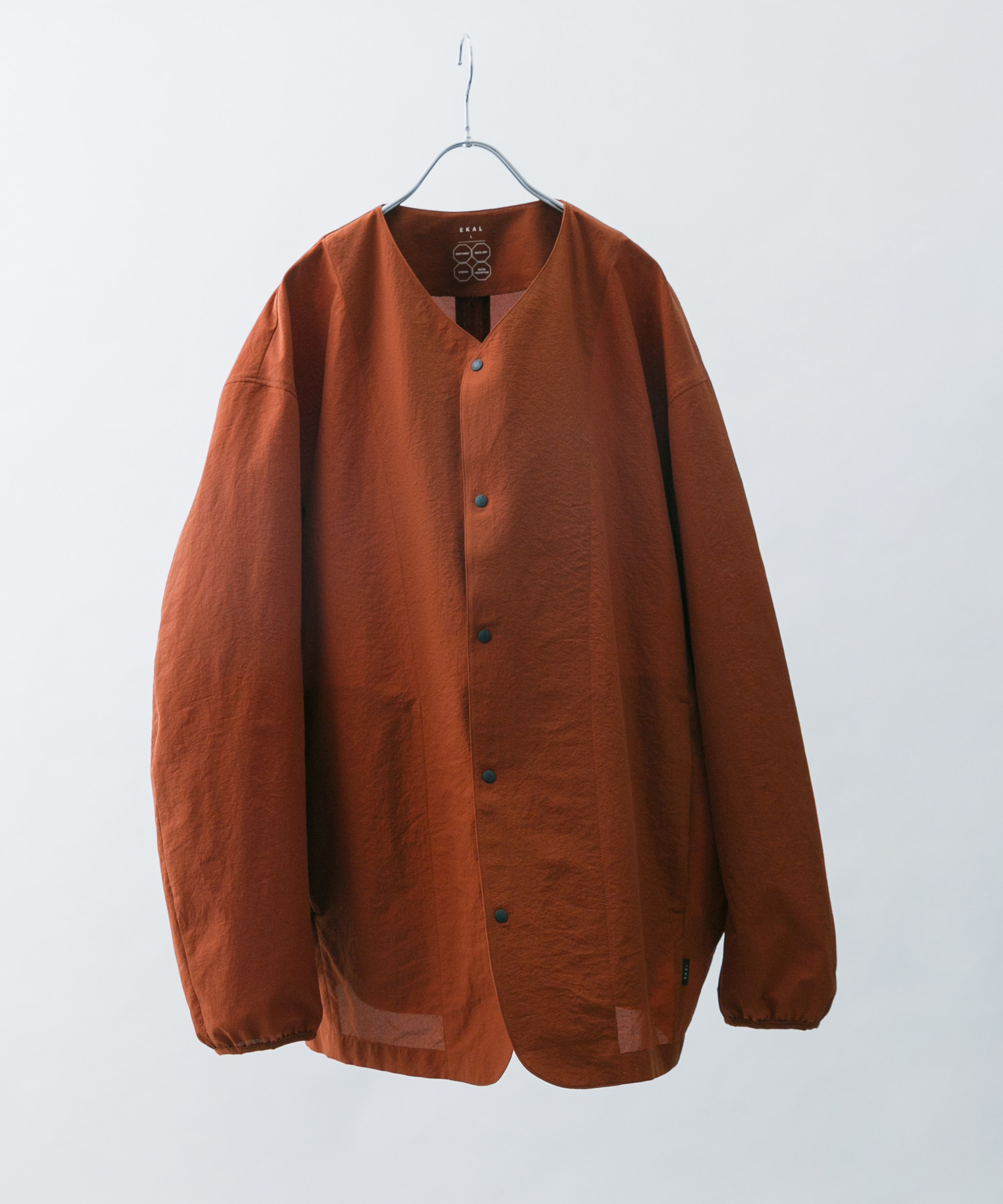 DOT AIR NO COLLOR CARDIGAN ブリック L