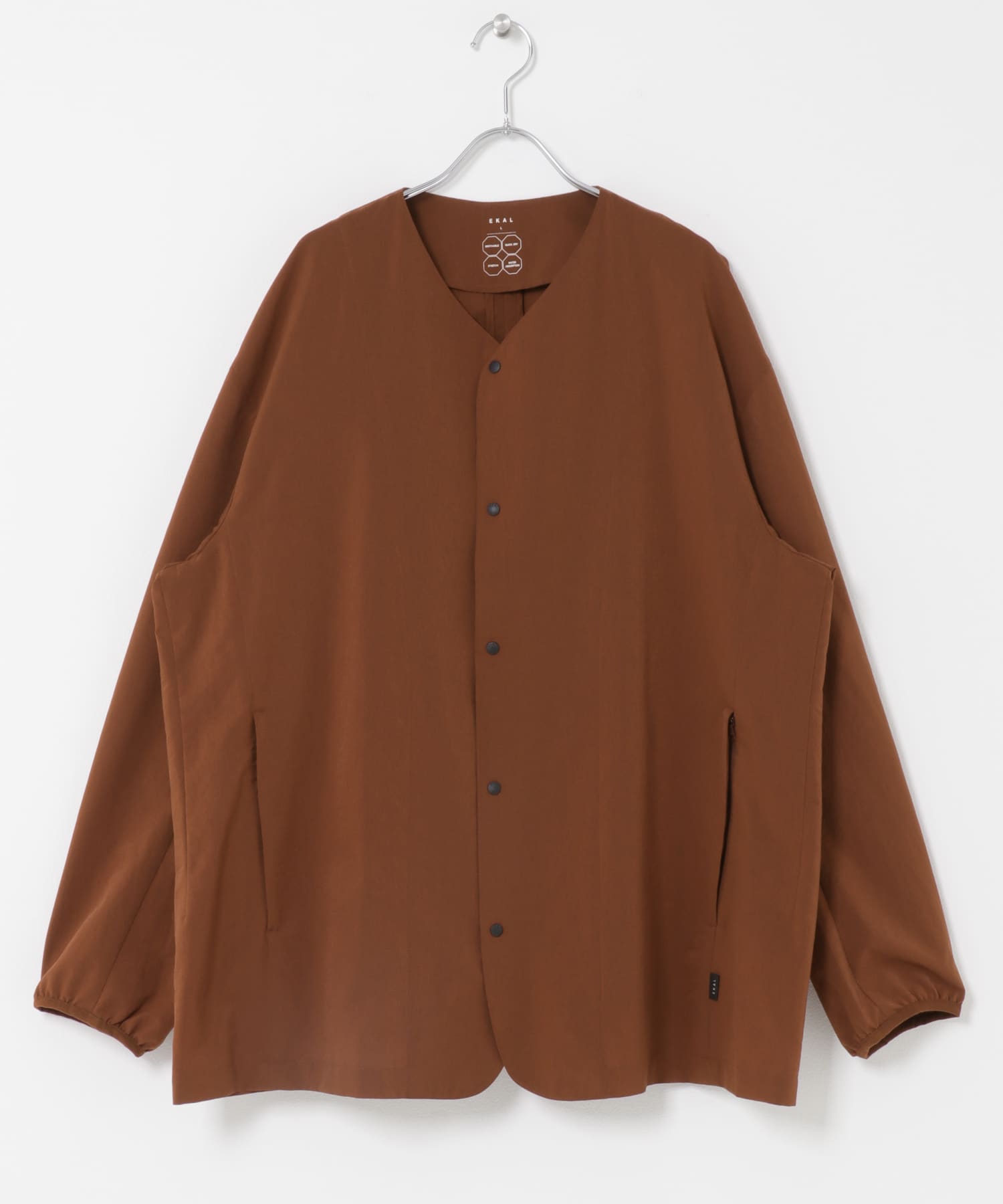 吸水速乾/通気性/軽量』DOT AIR NO COLLOR CARDIGAN(M ネイビー