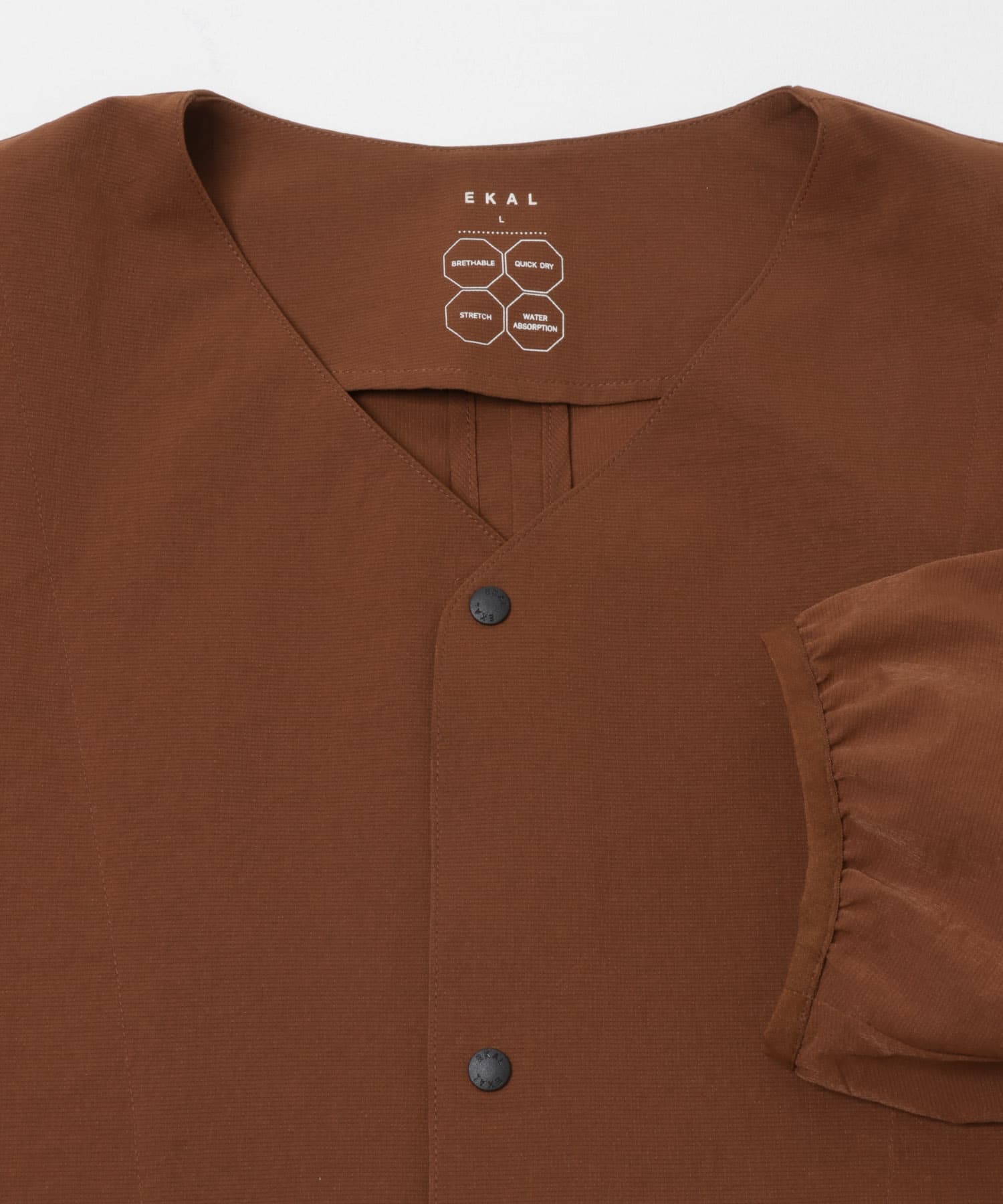 DOT AIR NO COLLOR CARDIGAN ブリック M