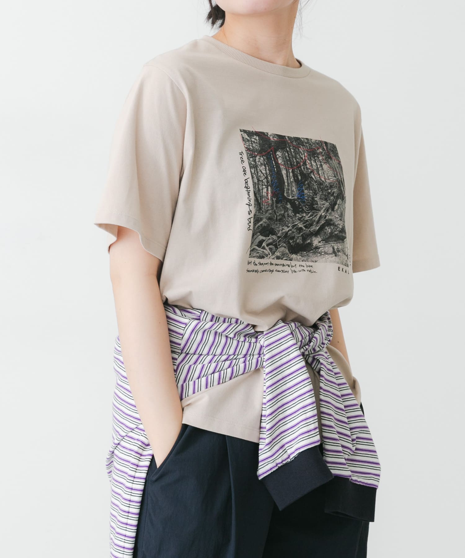 フォトプリントショートスリーブTシャツ