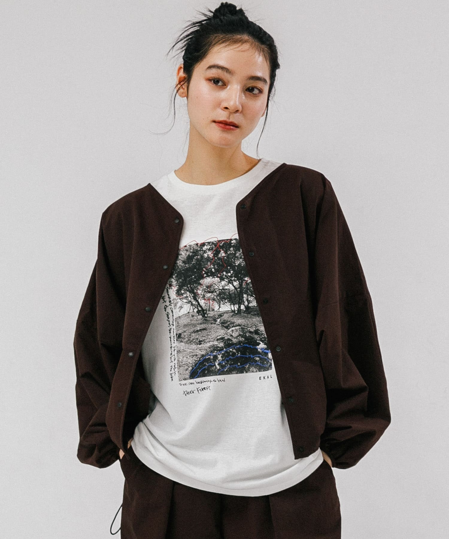 フォトプリントショートスリーブTシャツ