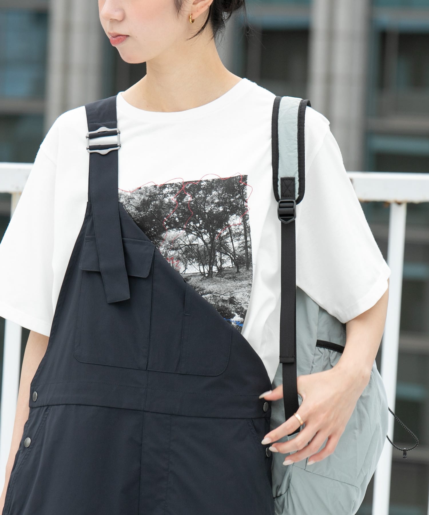 フォトプリントショートスリーブTシャツ