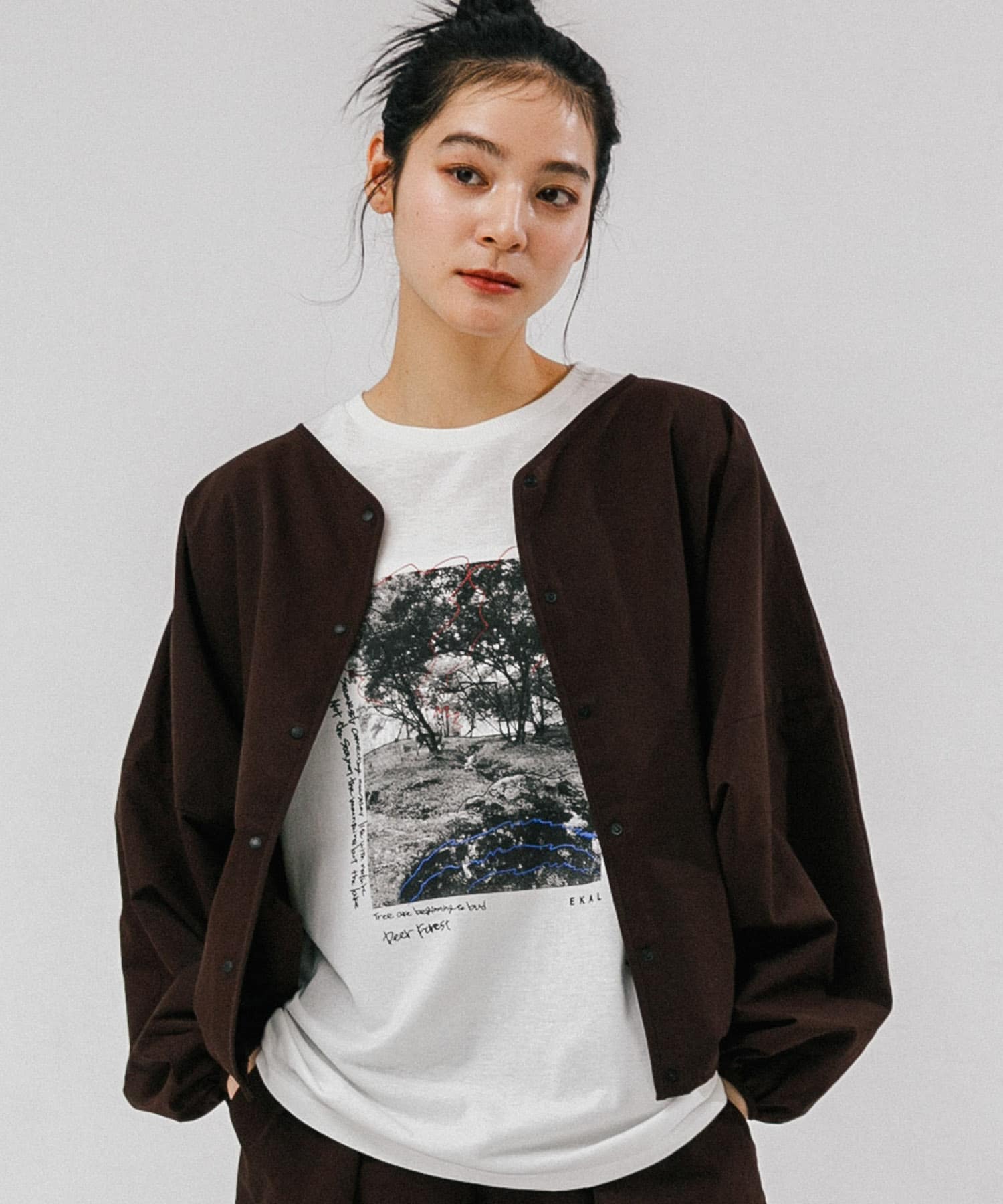 フォトプリントショートスリーブTシャツ