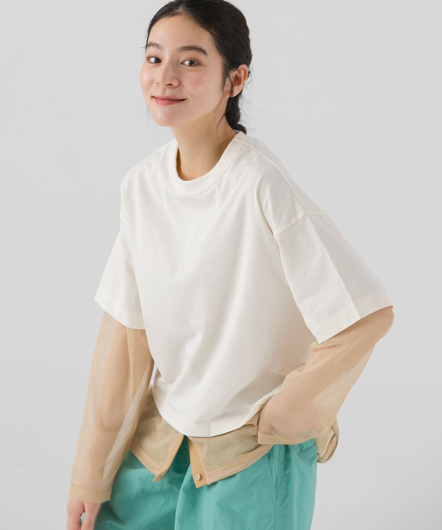 『UR TECH ひやサラクール』ロゴ刺繍 Tシャツ