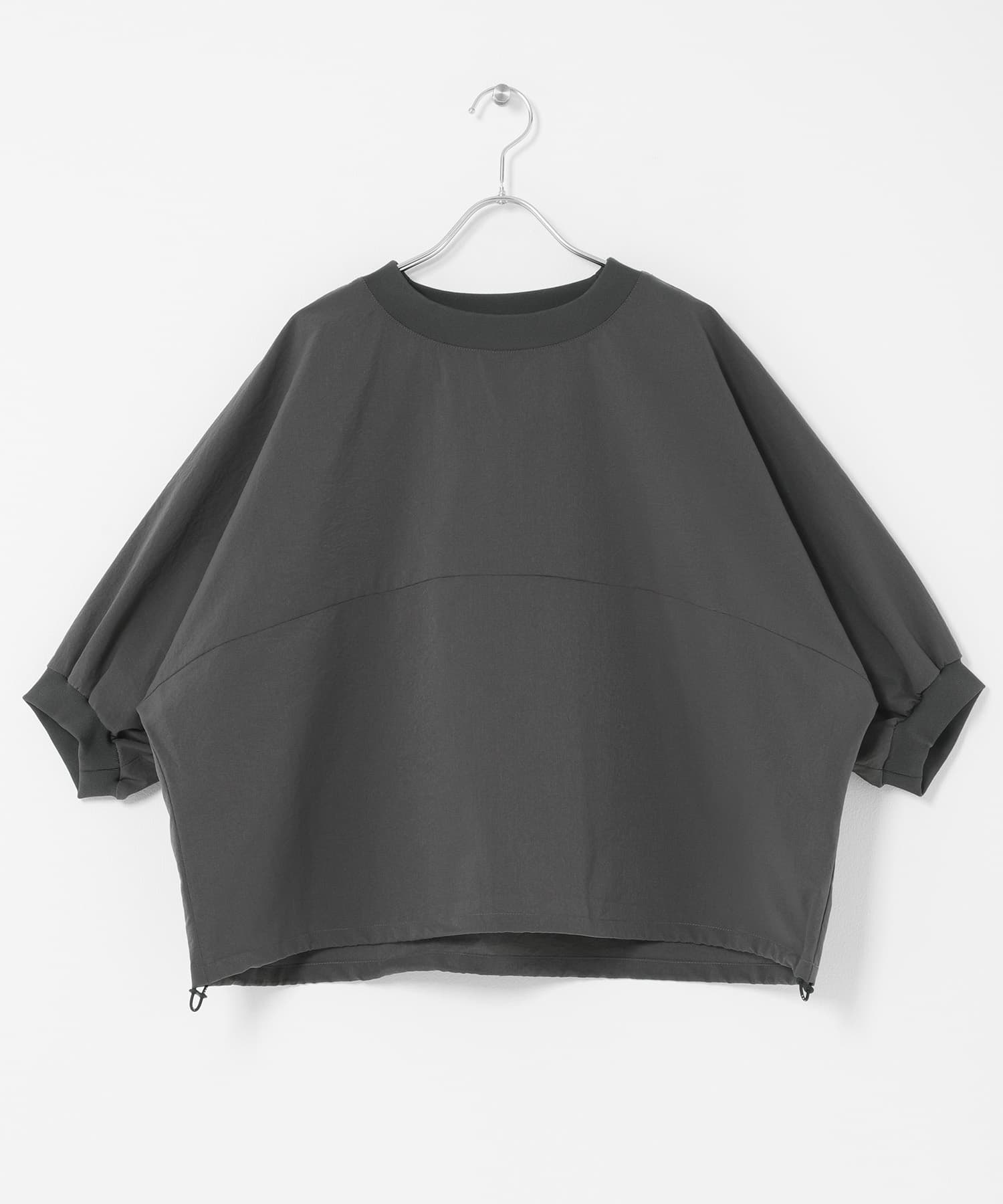 DOT AIR SHORT-SLEEVE PULLOVER チャコール One