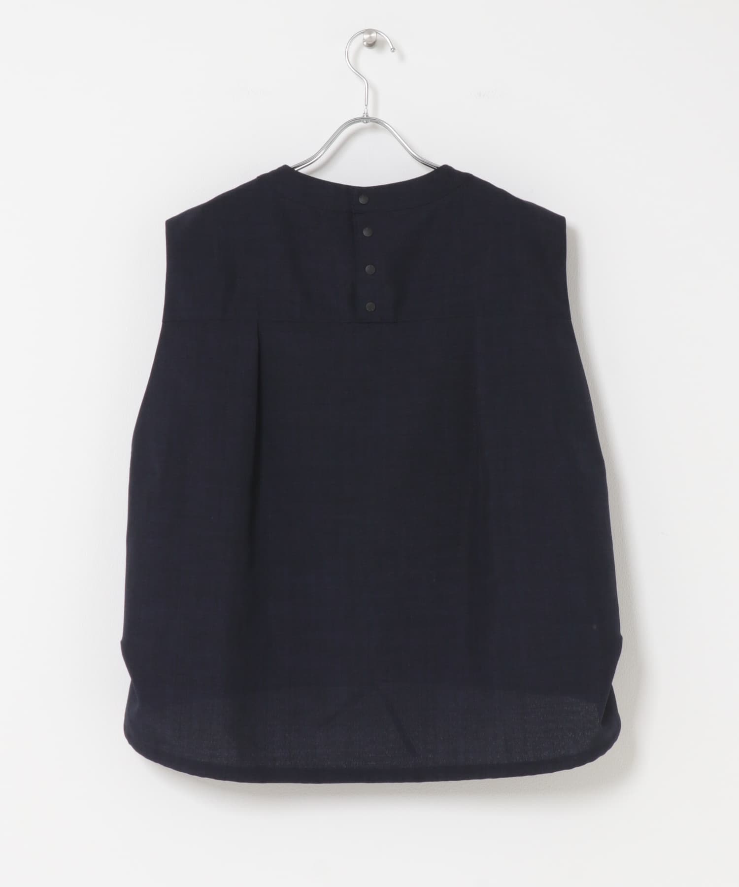 『UR TECH DRYLUXE』ハイツイストフレンチスリーブブラウス ネイビー One