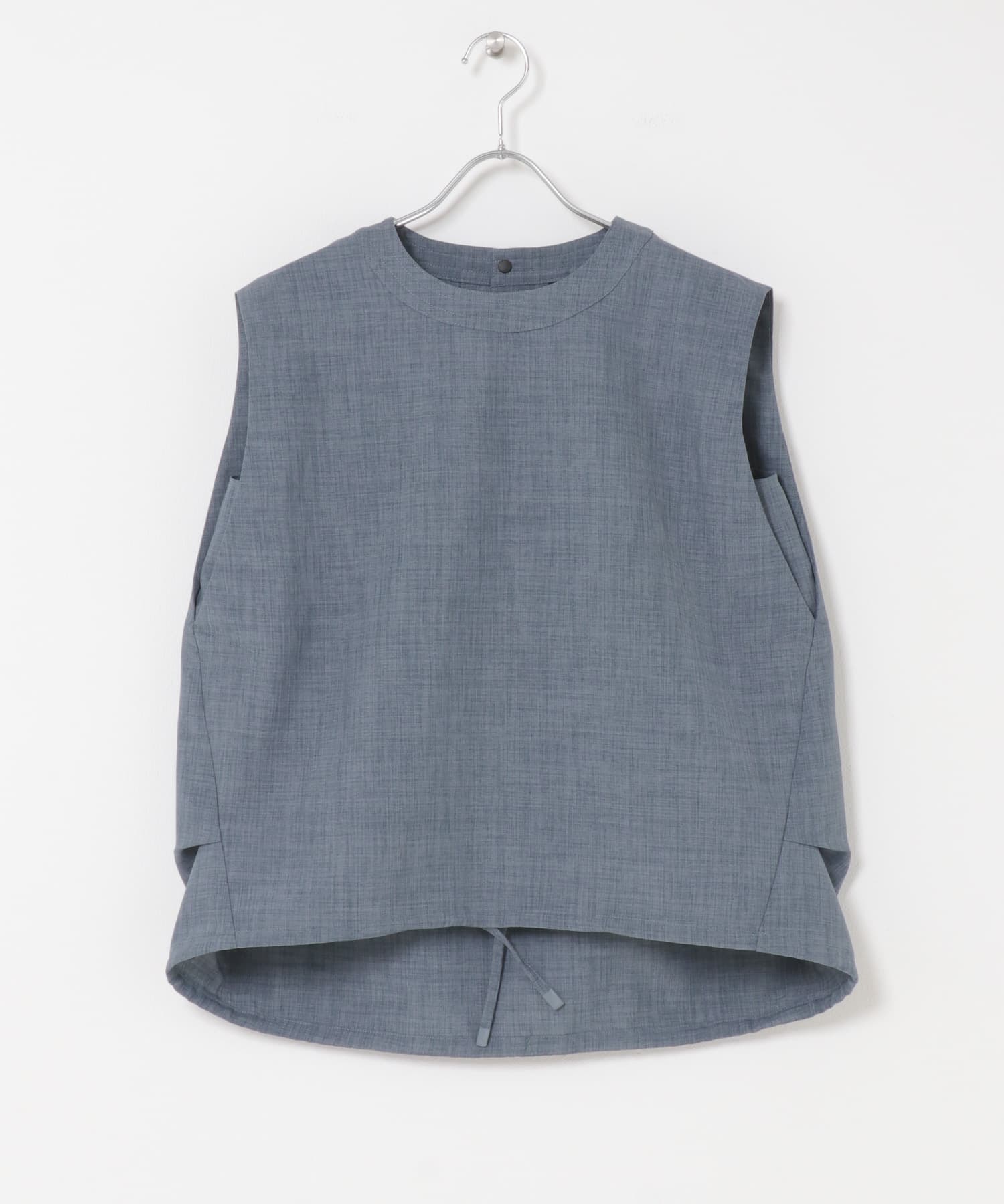『UR TECH DRYLUXE』ハイツイストフレンチスリーブブラウス ブルーグレー One