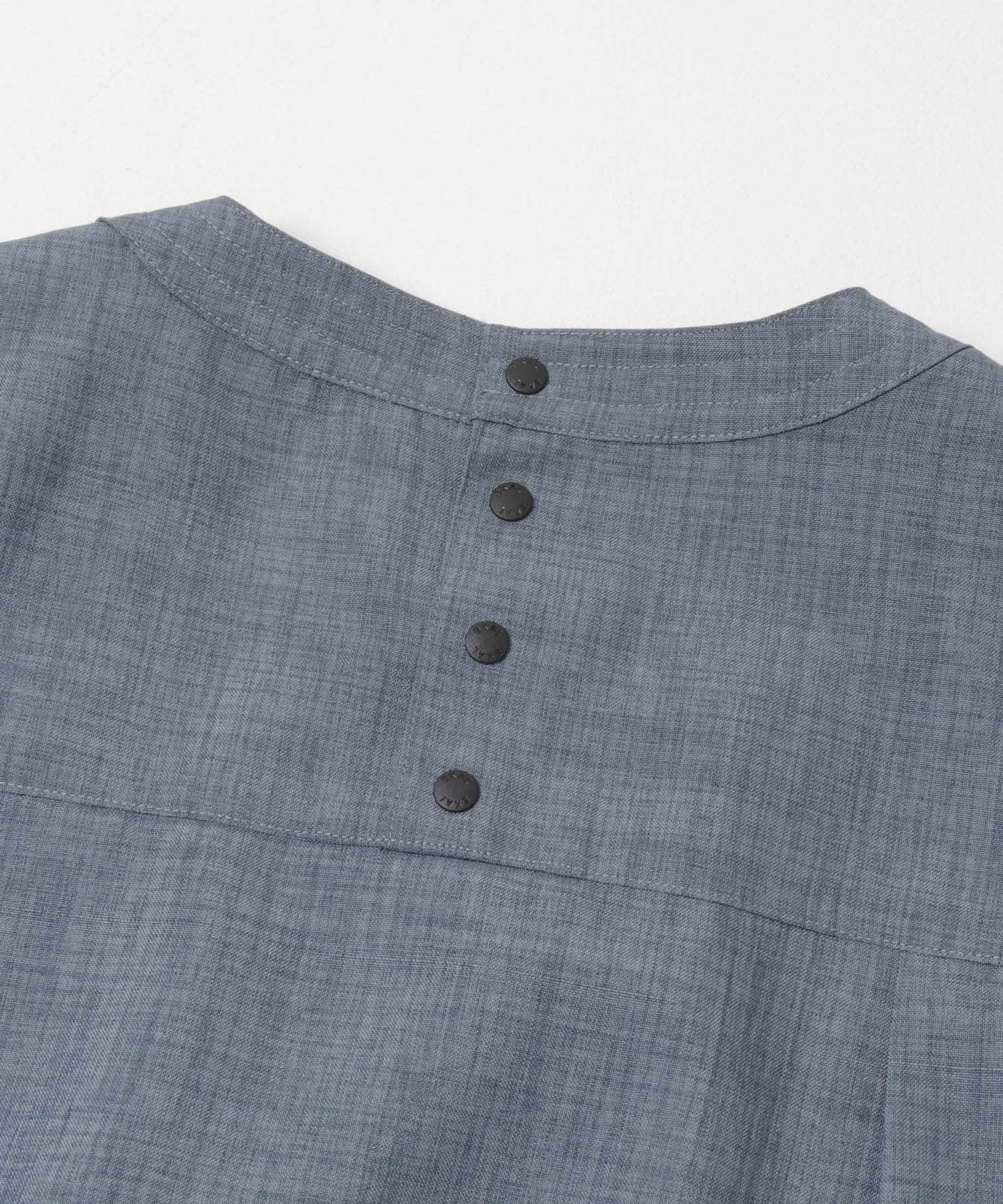 『UR TECH DRYLUXE』ハイツイストフレンチスリーブブラウス ブルーグレー One
