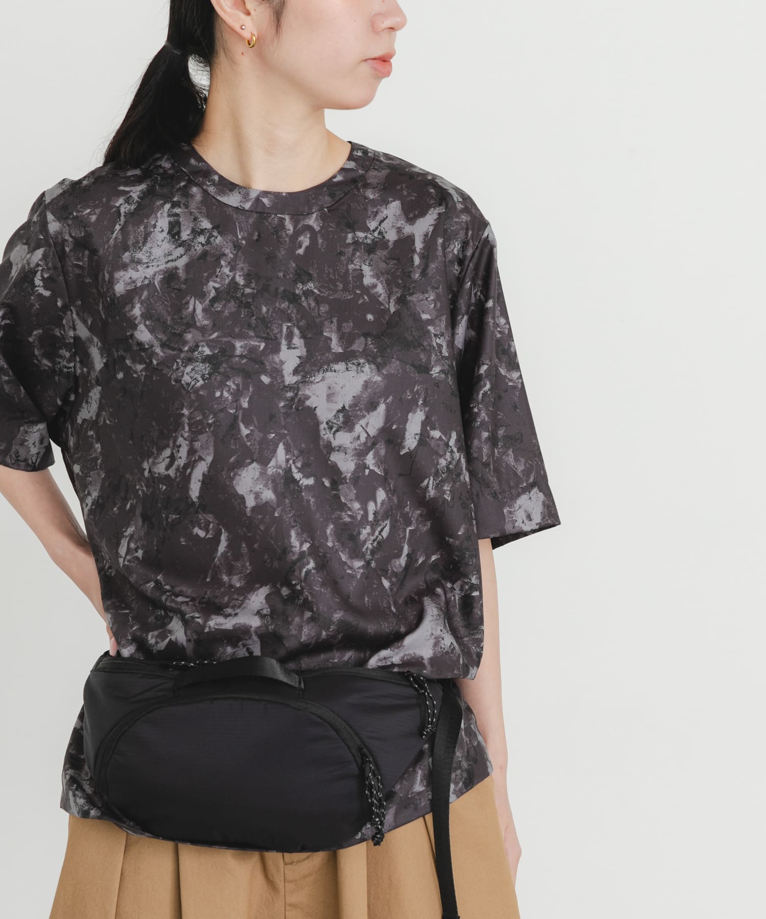 プリント ショートスリーブ プルオーバー