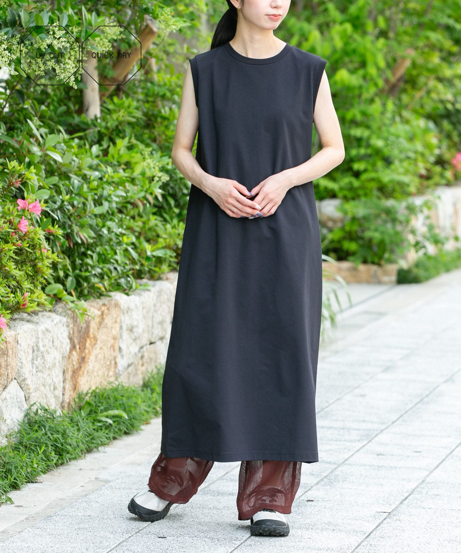 『UVカット/吸水速乾』DRY OUT SLEEVLESS ONEPIECE