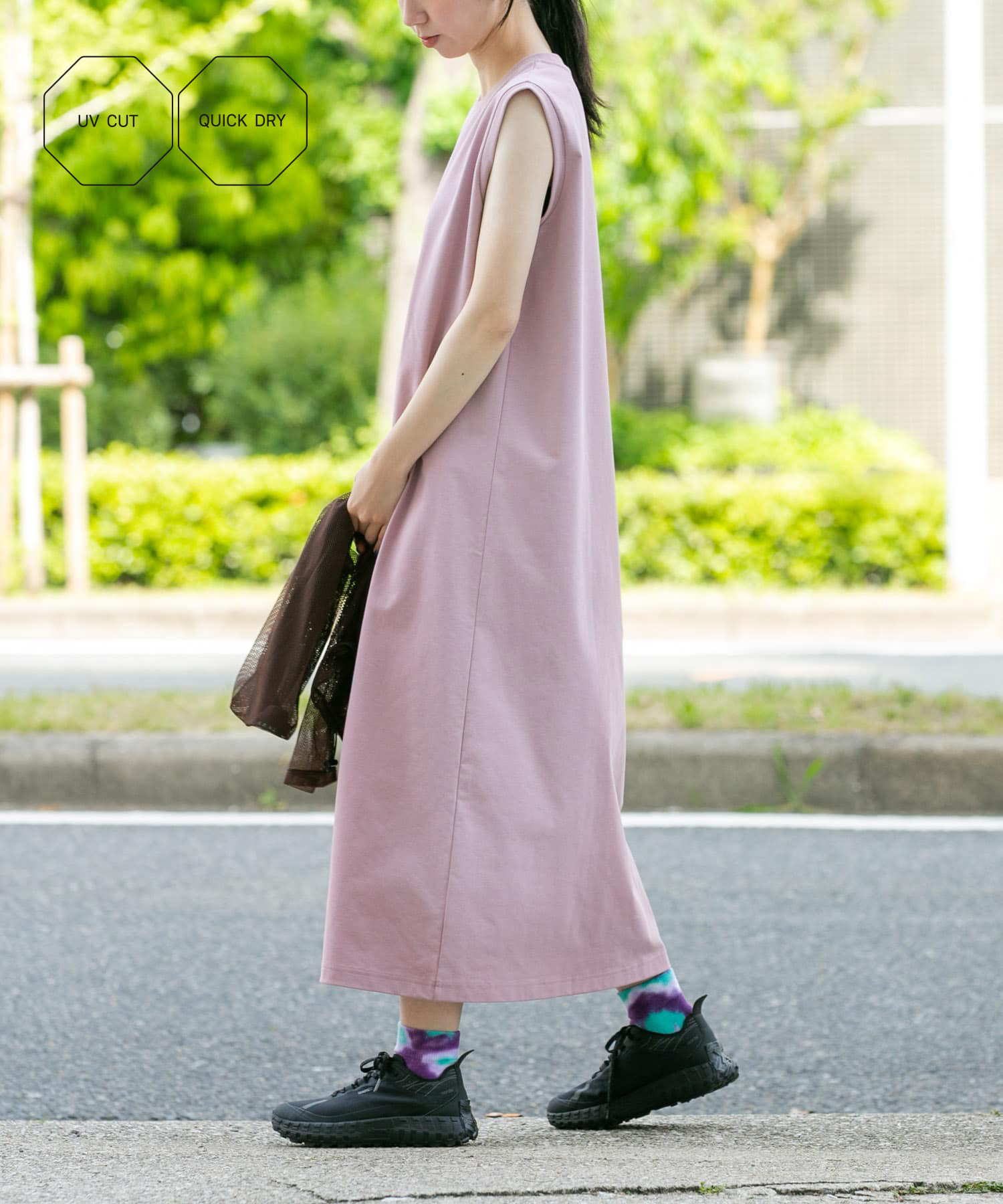 『UVカット/吸水速乾』DRY OUT SLEEVLESS ONEPIECE