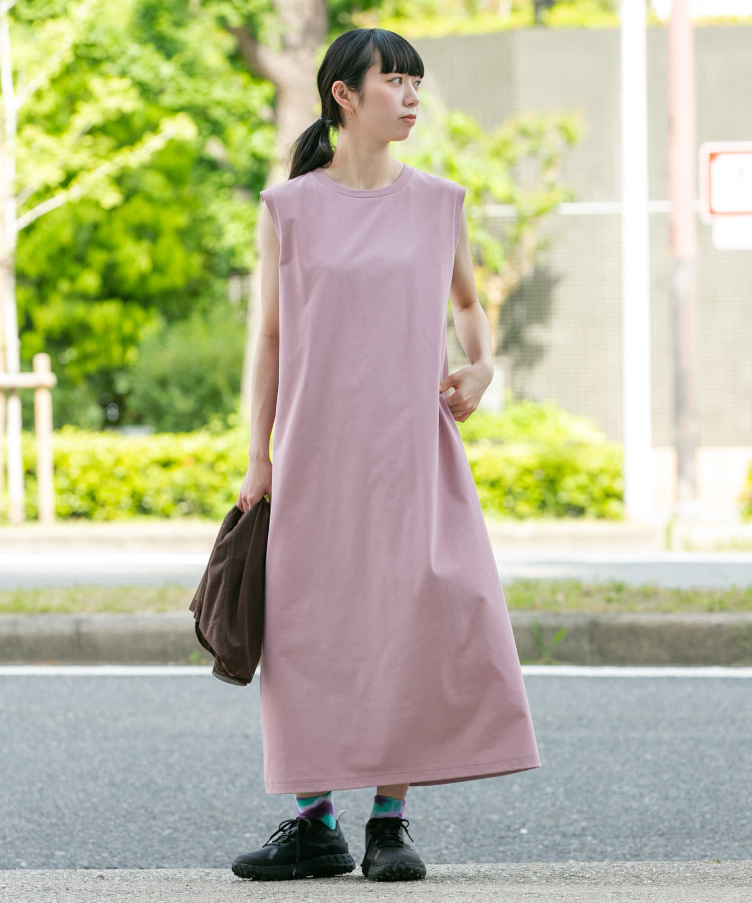 UVカット/吸水速乾』DRY OUT SLEEVLESS ONEPIECE(One ネイビー
