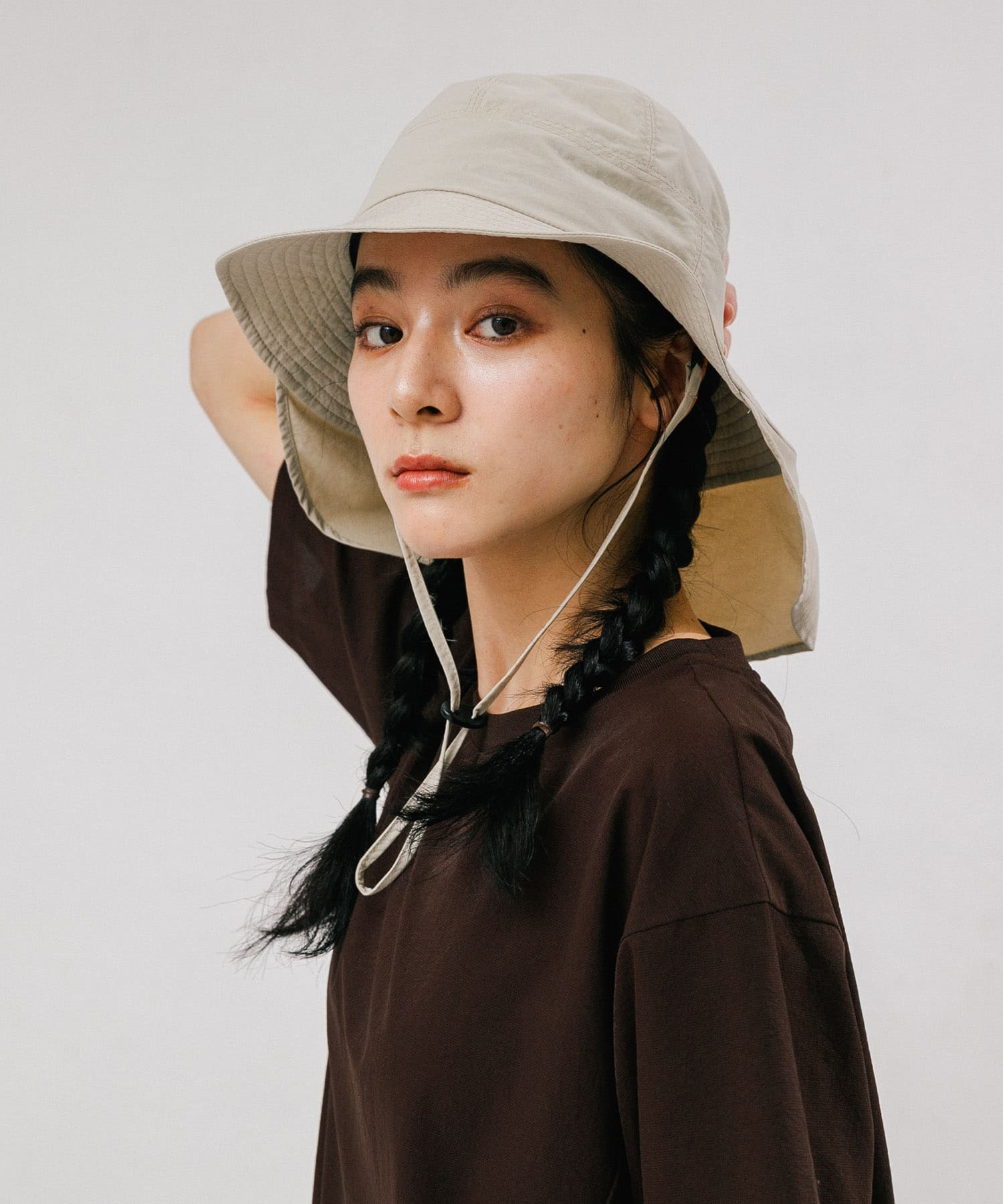 『UR TECH』ナイロンタッサーサンシェードハット ベージュ One