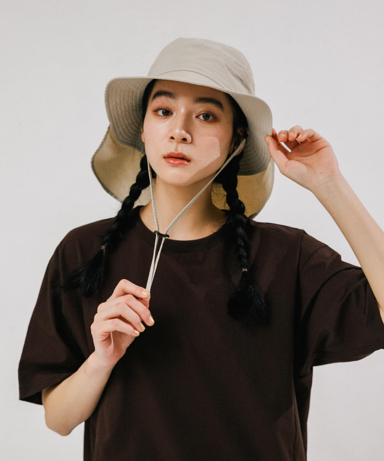 『UR TECH』ナイロンタッサーサンシェードハット ベージュ One