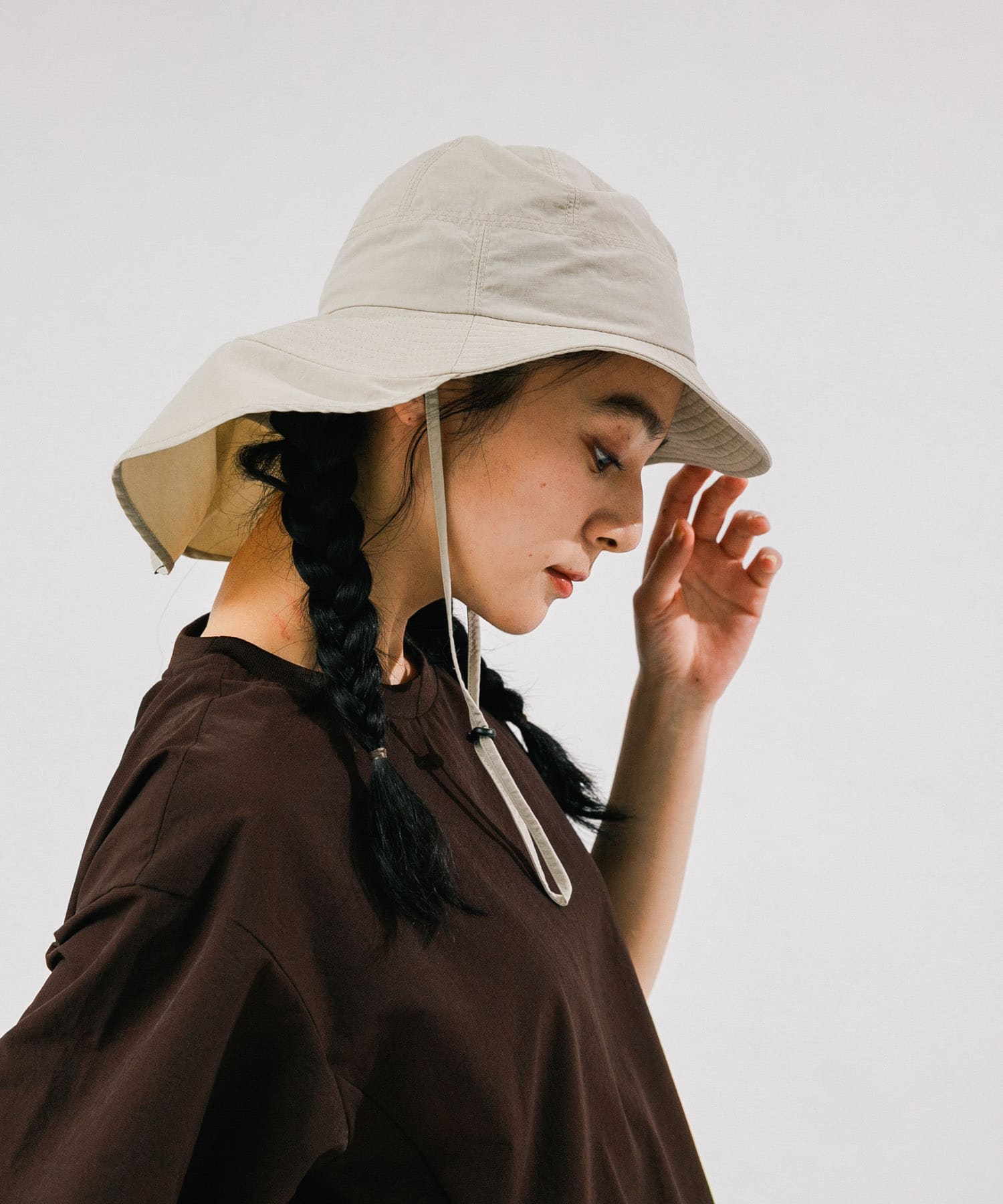 『UR TECH』ナイロンタッサーサンシェードハット ベージュ One