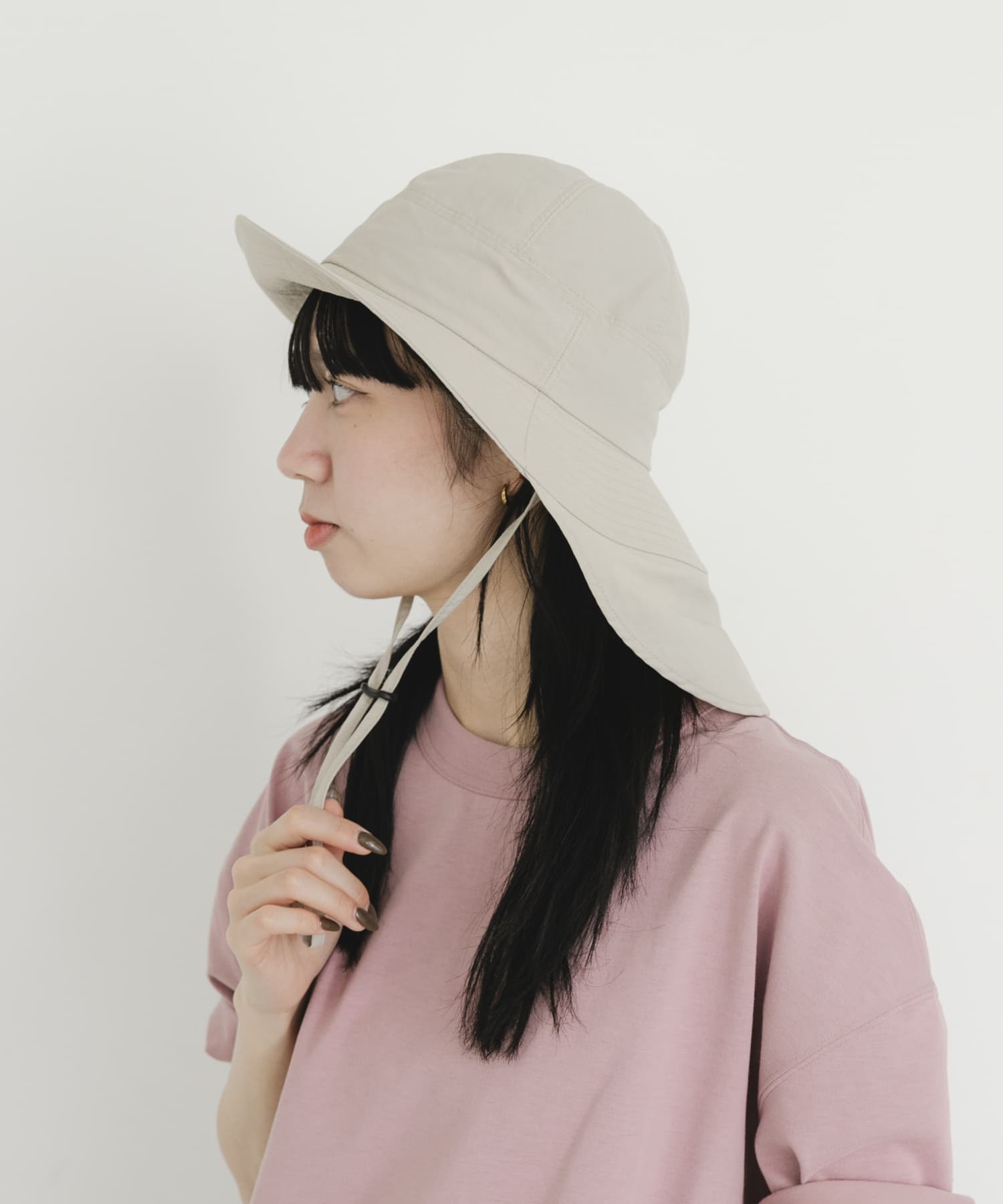 『UR TECH』ナイロンタッサーサンシェードハット ベージュ One