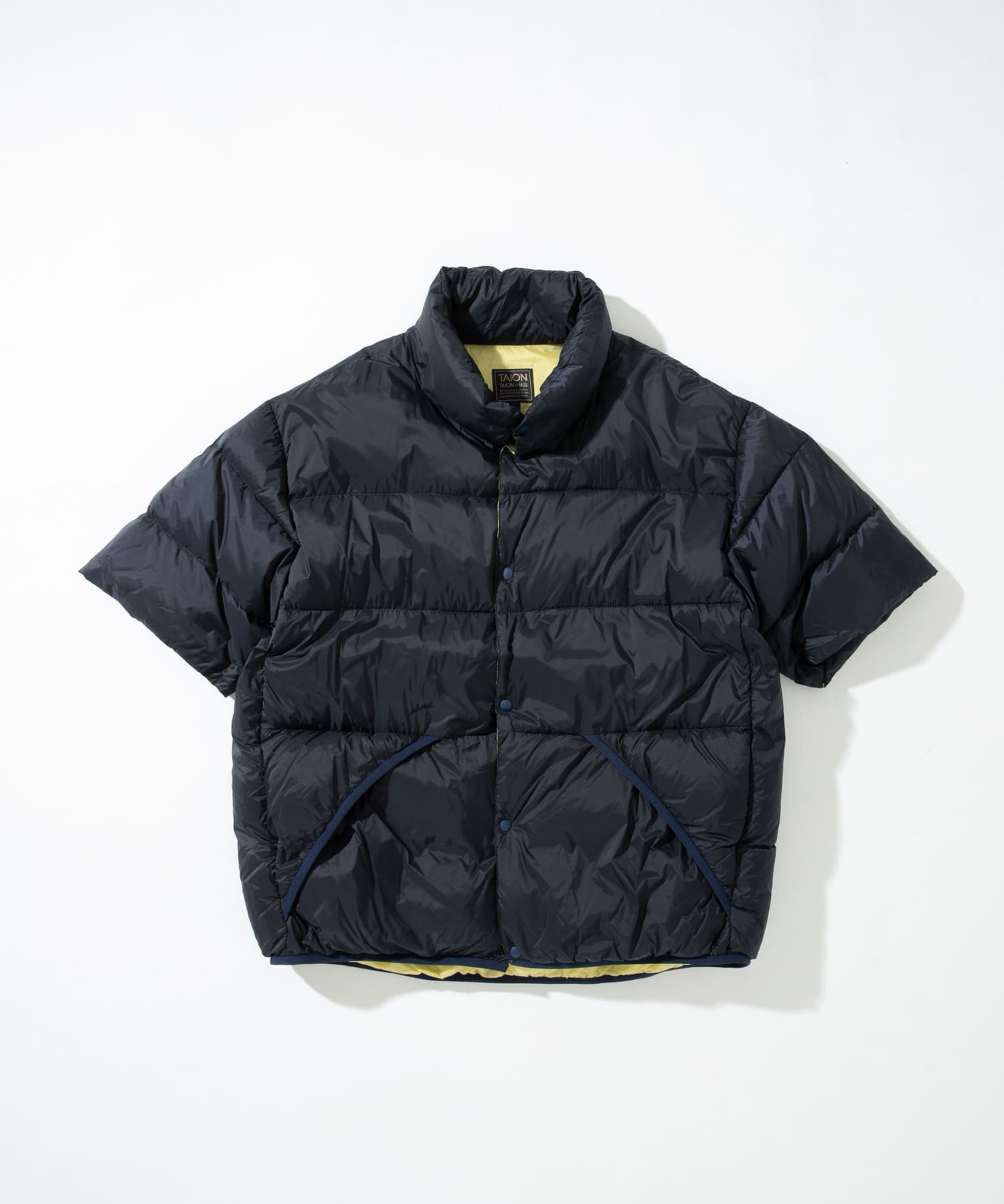 『別注』TAION×EKAL　ハーフスリーブダウンジャケット NAVY L