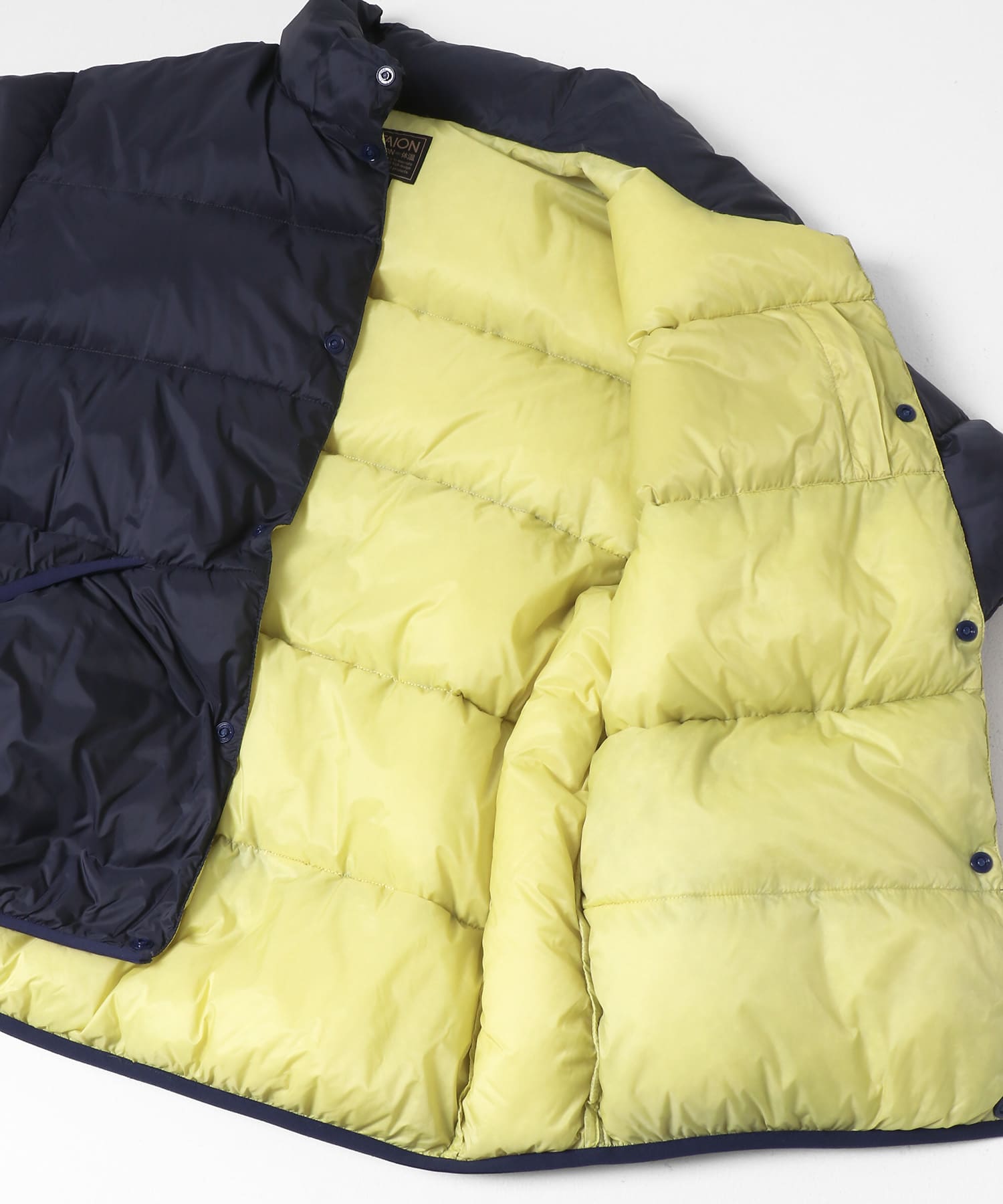 『別注』TAION×EKAL　ハーフスリーブダウンジャケット NAVY M