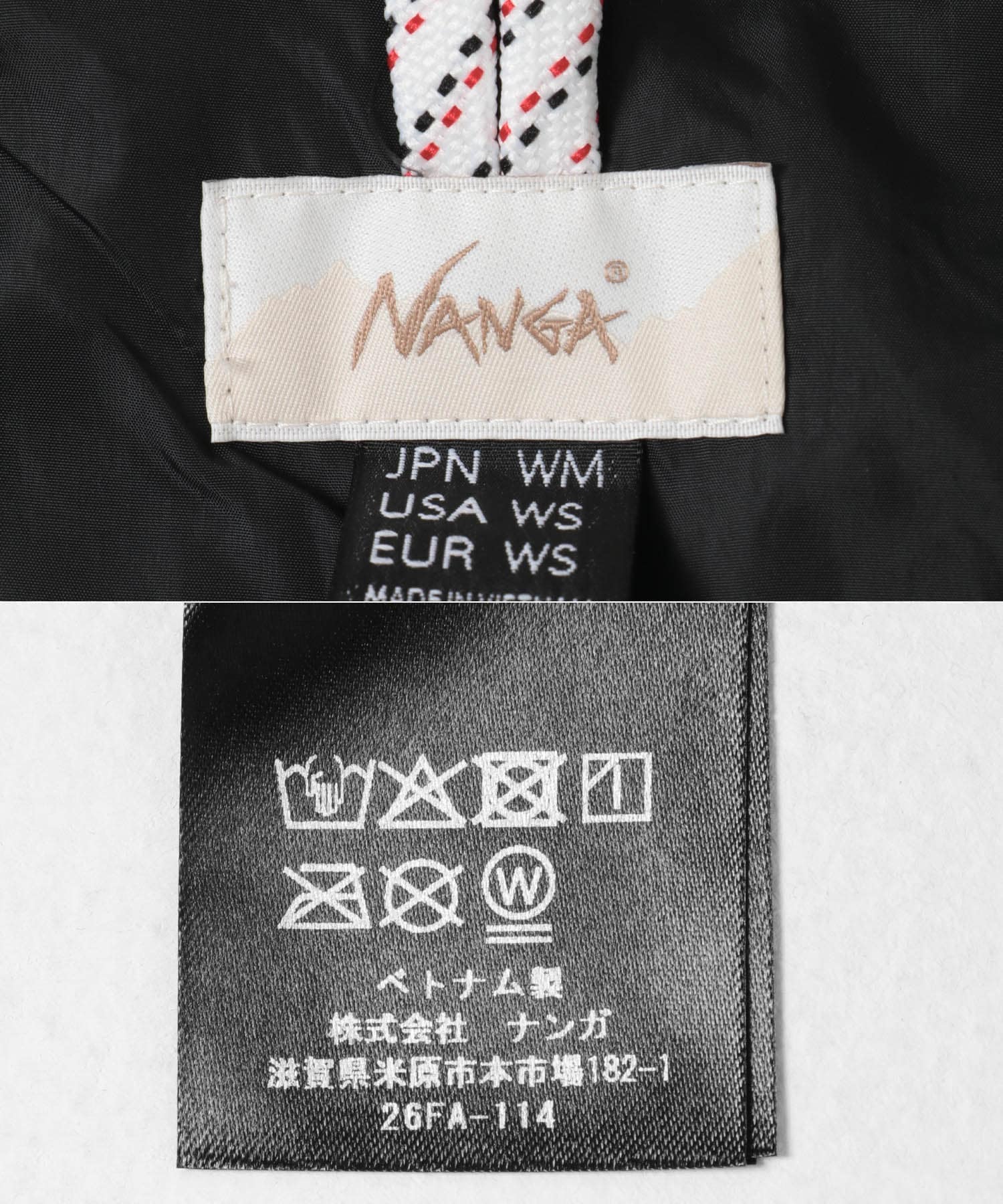 NANGA　TENT FORM DOWN COAT W BLK M