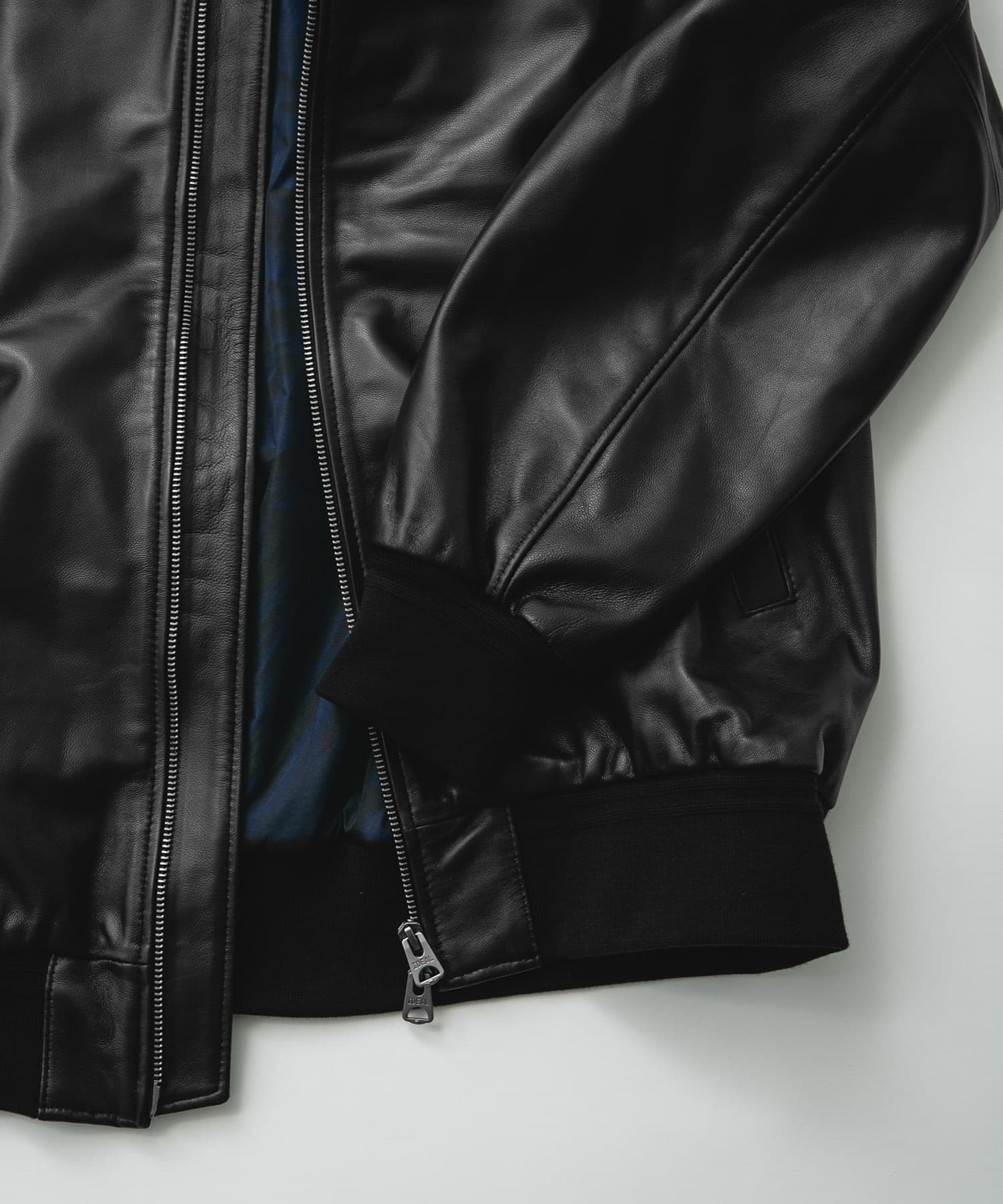 SHEEP LEATHER JACKET ブラック M